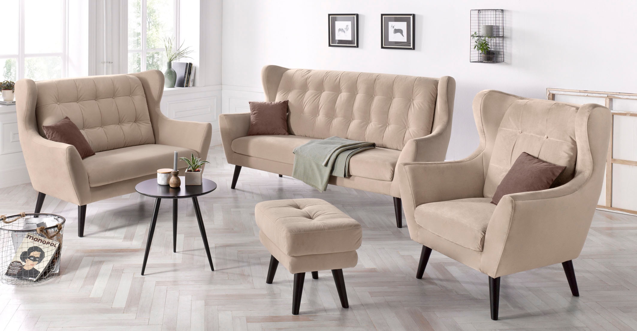 andas 2-places »Hemmink« mit Knopfheftung