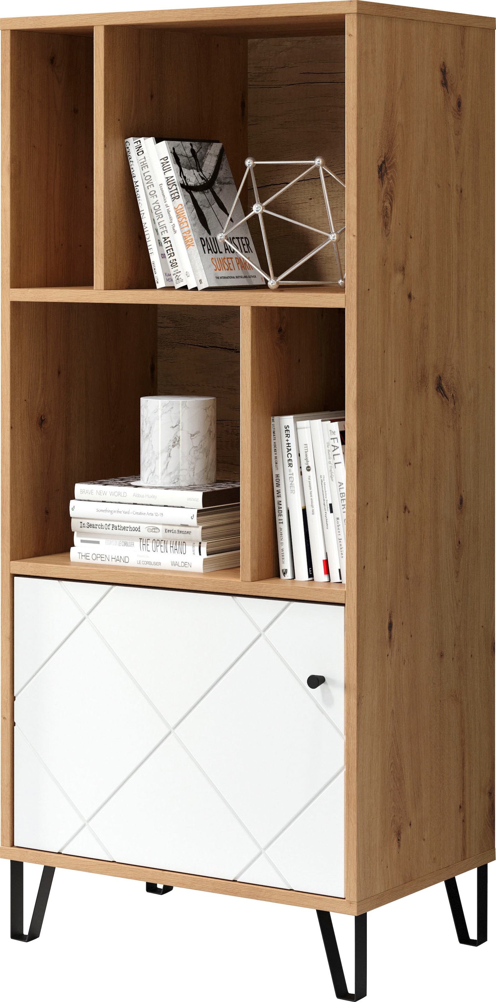 Home affaire Étagère de rangement »Tarragona« 1 cuis tlg. Regal mit 1 Tür & 4 offenen Fächern - (B/T/H) 63/40/136 cm