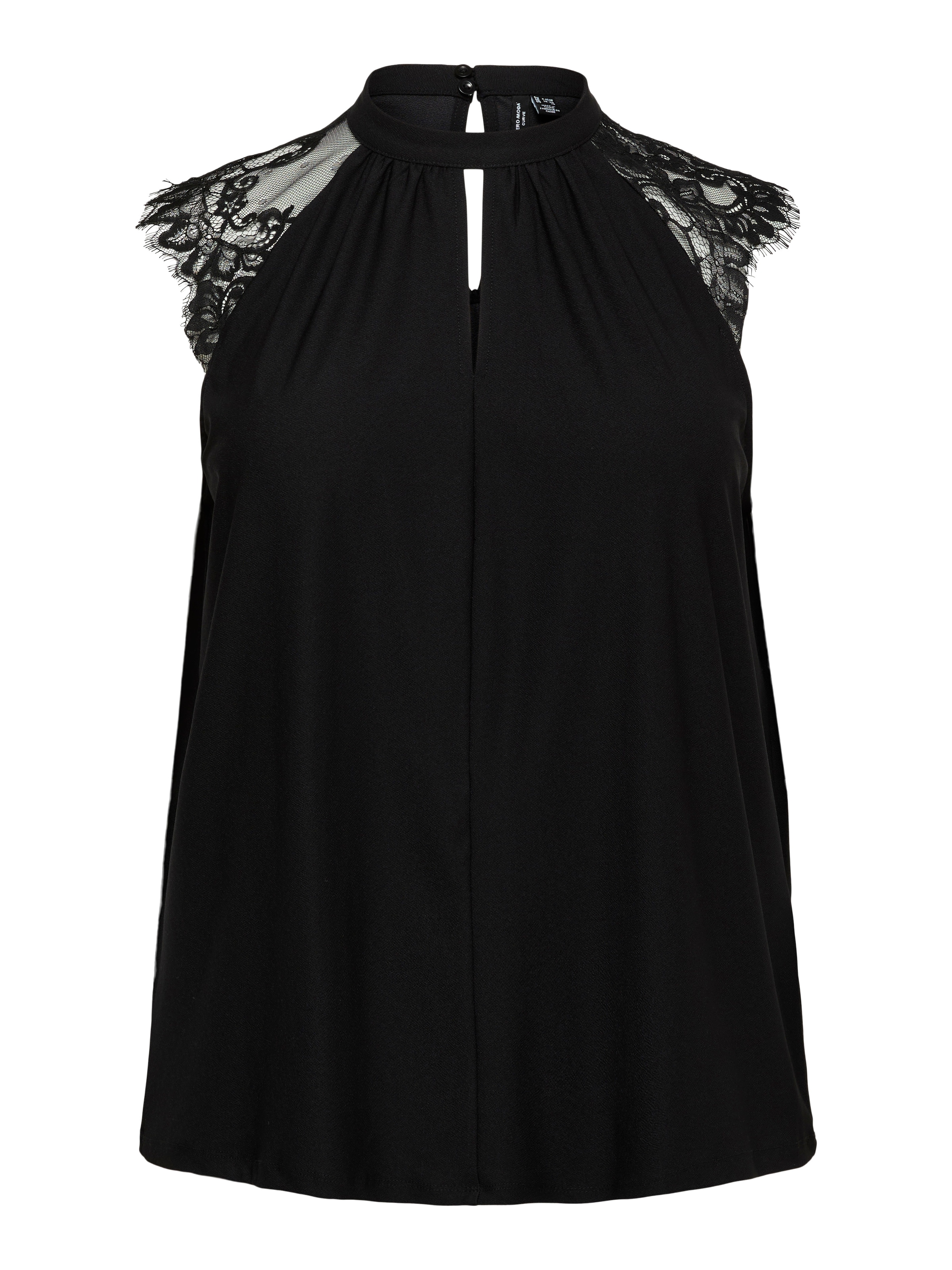 Vero Moda Curve Chemise en dentelle »VMMILLA SL LACE TOP NOOS CUR« mélange de matériaux, coupe régulière