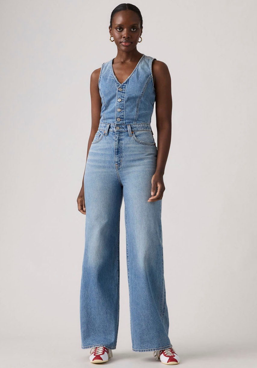 Levi's® Combinaison »DNM VEST WIDELG JUMPSUIT« figurbetonende Passform mit weiter Beinform
