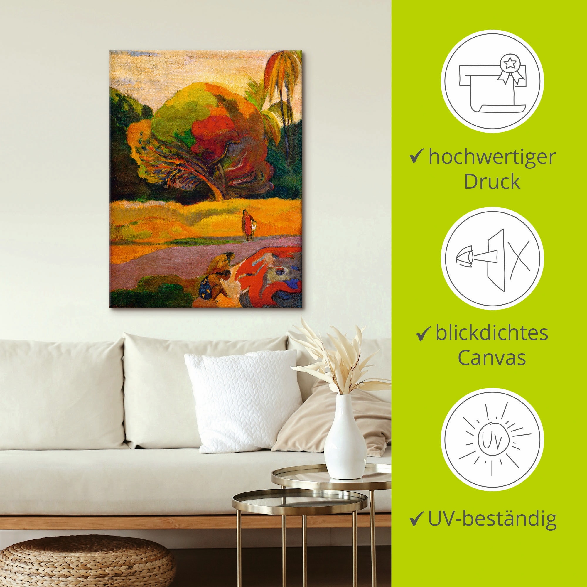 Artland Tableau sur toile »Paul Gauguin Frauen am Fluss« 1 cuis tlg. auf Holzrahmen gespannt