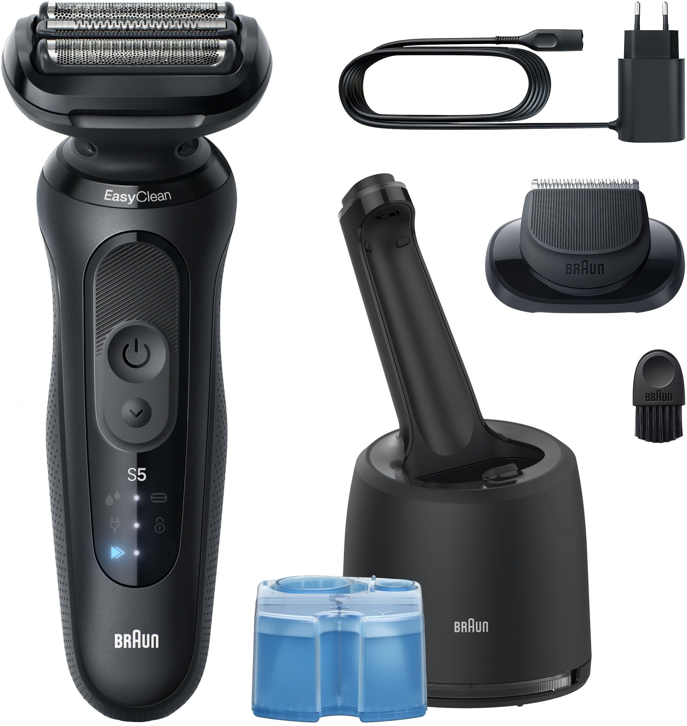 Braun Rasoirs électriques »Series 5 52-N7200cc« station de nettoyage rasoir étanche à lame en feuille, avec tondeuse de précision