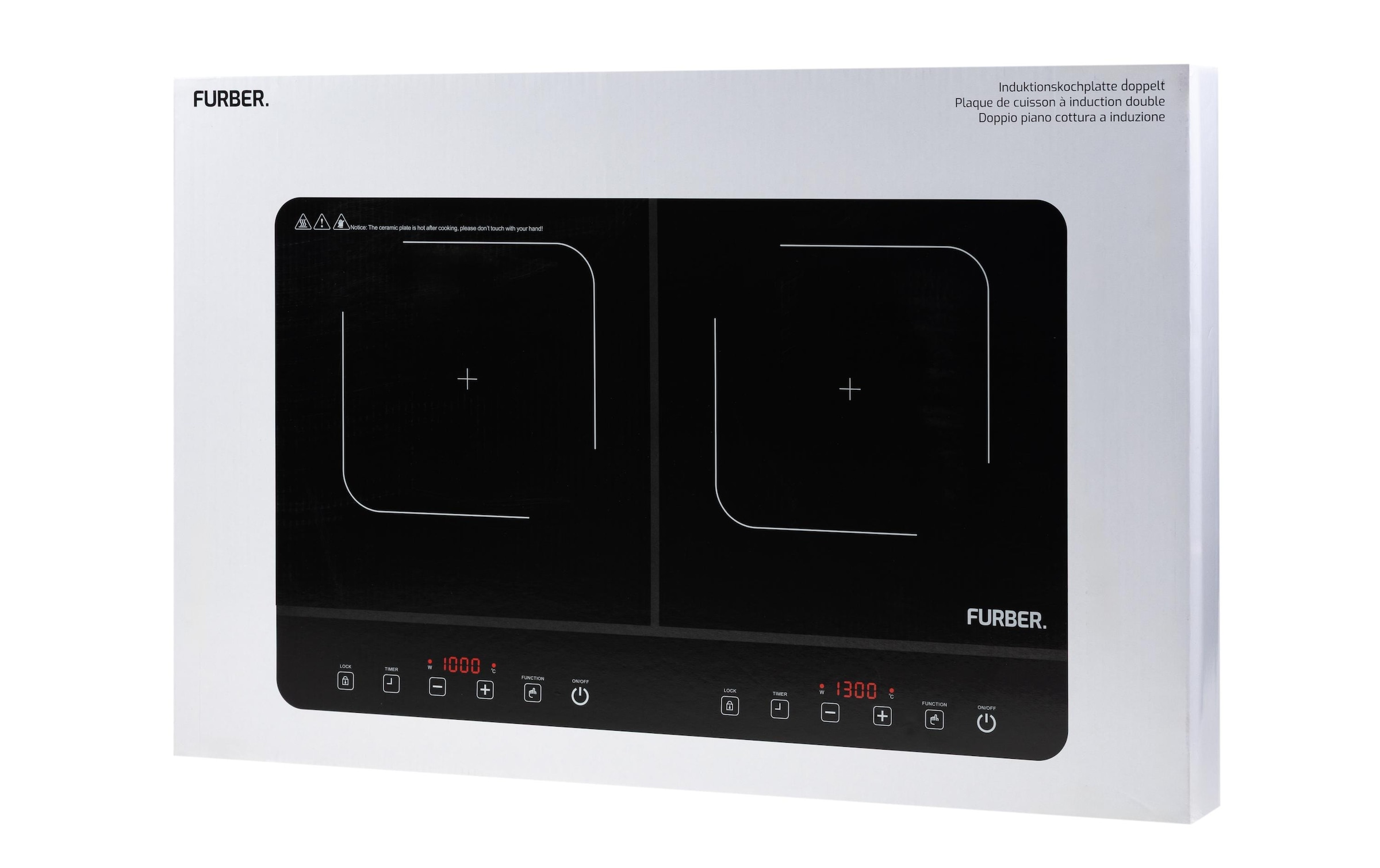 FURBER Doppel-Induktionskochplatte »Calore 2300 W doppel«