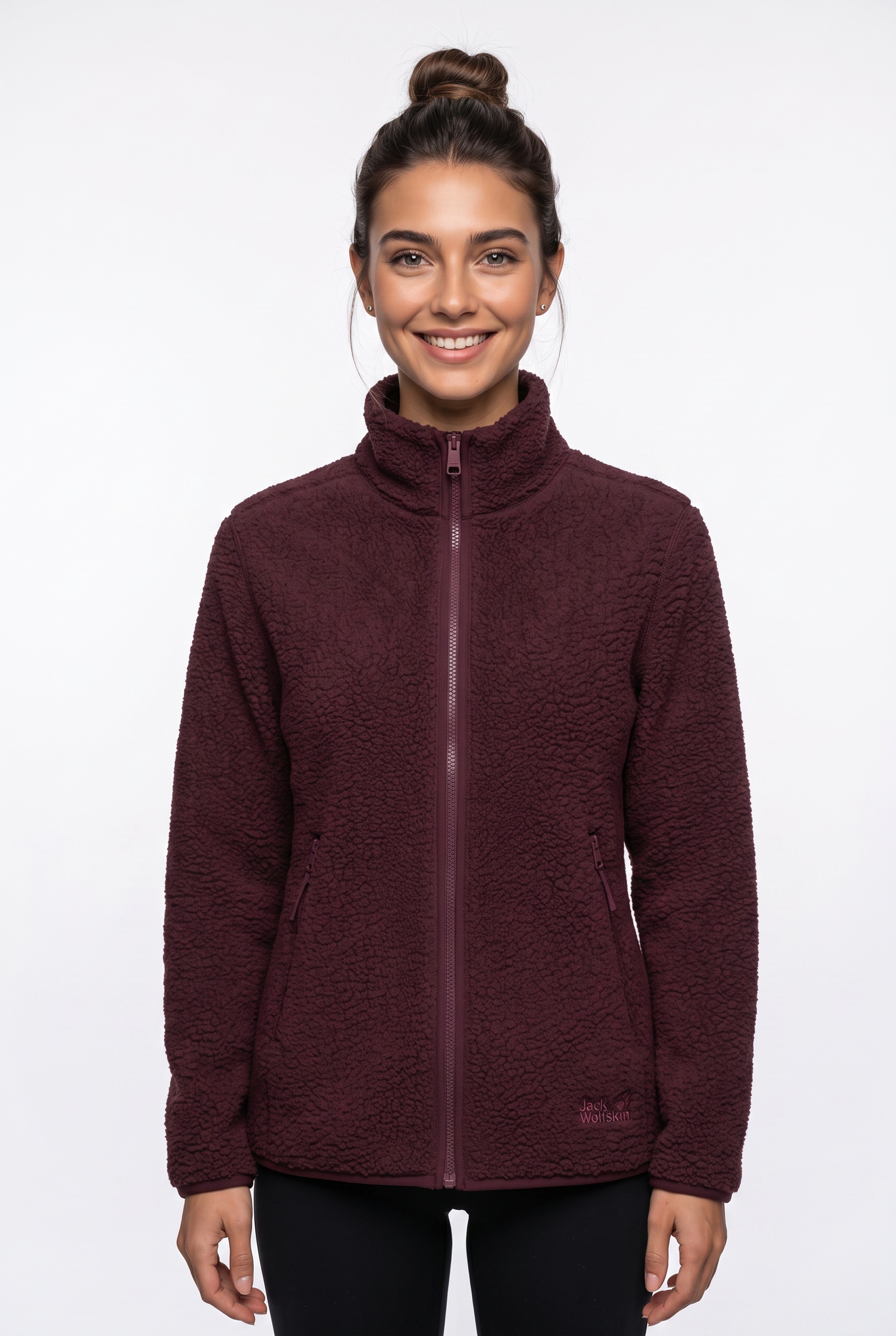 Jack Wolfskin Fleecejacke »HIGH CURL JKT W« mit durchgehendem Reissverschluss, aus Sherpa Fleece, atmungsaktiv