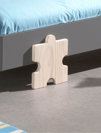 Vipack Lit d'enfant »Modulo, stapelbares Einzelbett, inkl. Rolllattenrost, 2 Farben« L/H/P env. 203,6x93,8x48 cm, pieds puzzle massif, côtés lit MDF laqué,  surface de couchage 90/200 cm, disponible à l'unité ou en lot de 2
