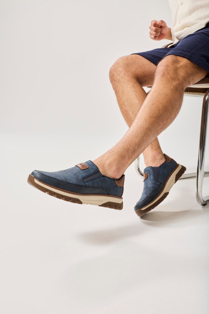 Rieker Baskets slip-on  mocassin, chaussure basse, sneaker décontracté avec empiècements contrastés