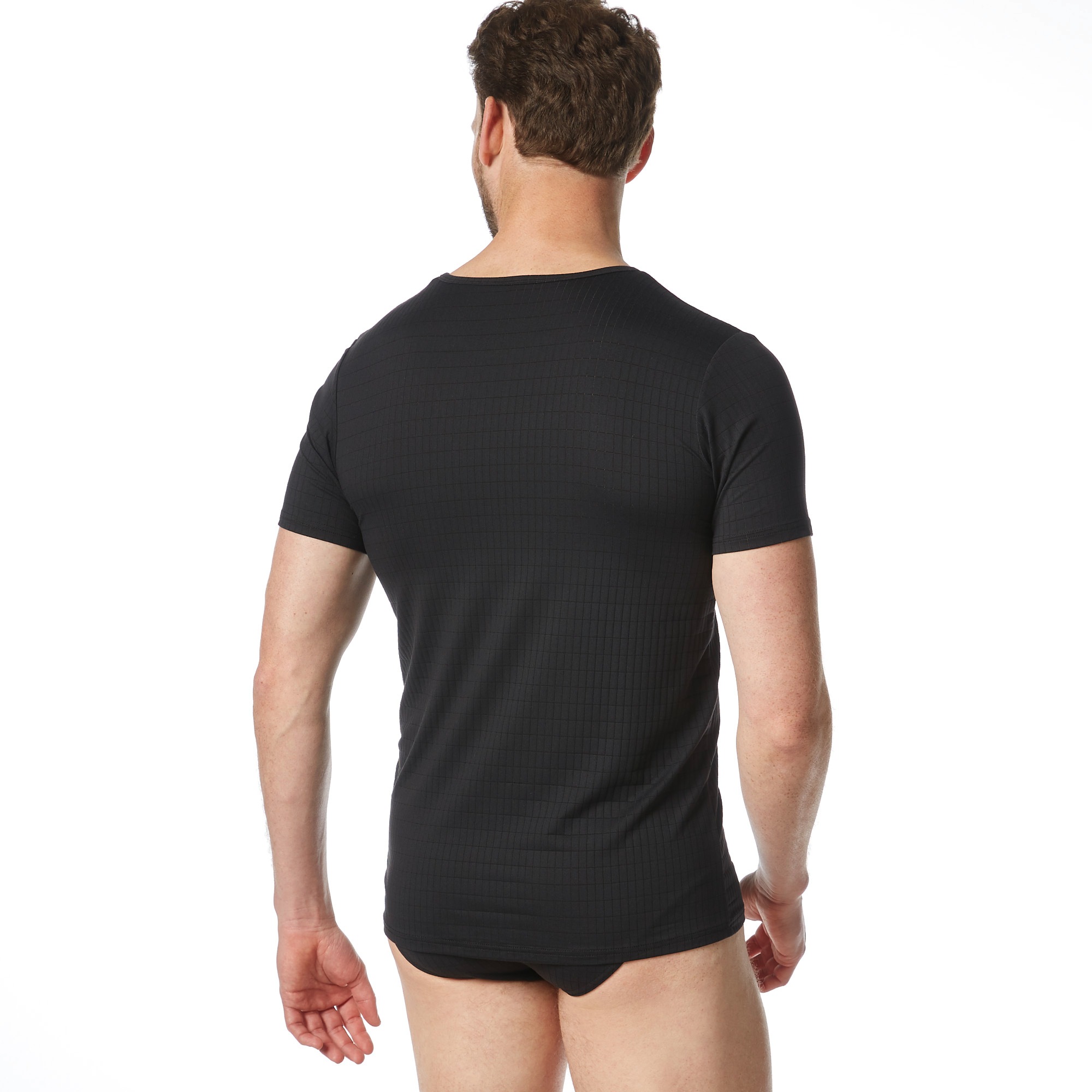 Bruno Banani Rundhalsshirt »CHECK LINE 2.0« hüftbedeckend, elastisch