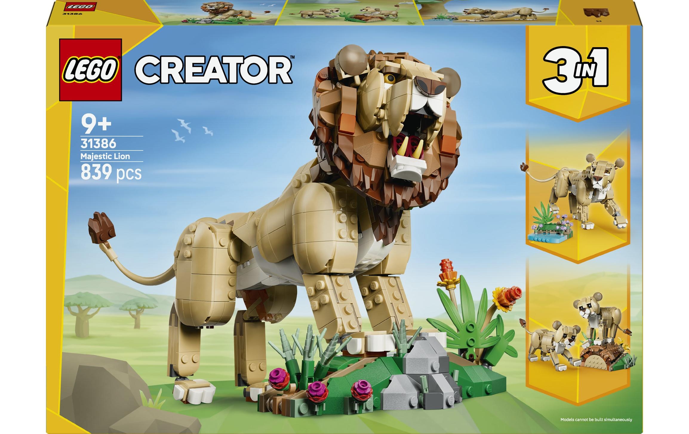 LEGO® Pions de construction »Wilde Tiere: Majestätischer Löwe (31386), LEGO Creator« fabriqué en Europe
