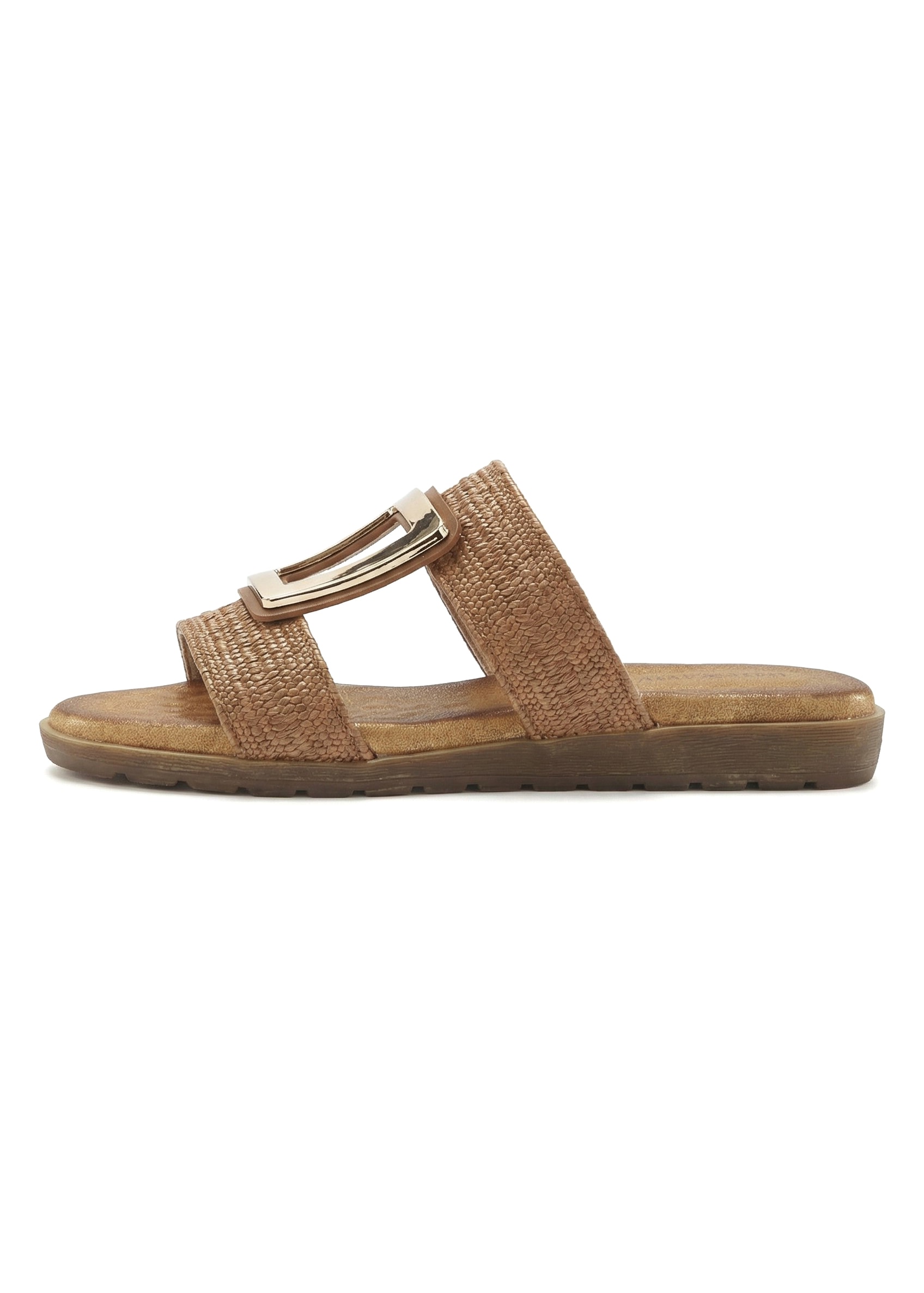 Vivance Pantolette »Sandale, Sommerschuh, offener Schuh, Mule,«  NEU mit modischem Schmuckelement und softer Innensohle VEGAN