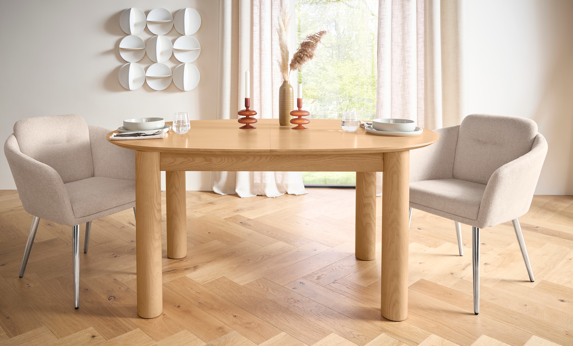 LeGer Home by Lena Gercke Table de salle à manger »Cleo« ausziehbar auf 200 cm