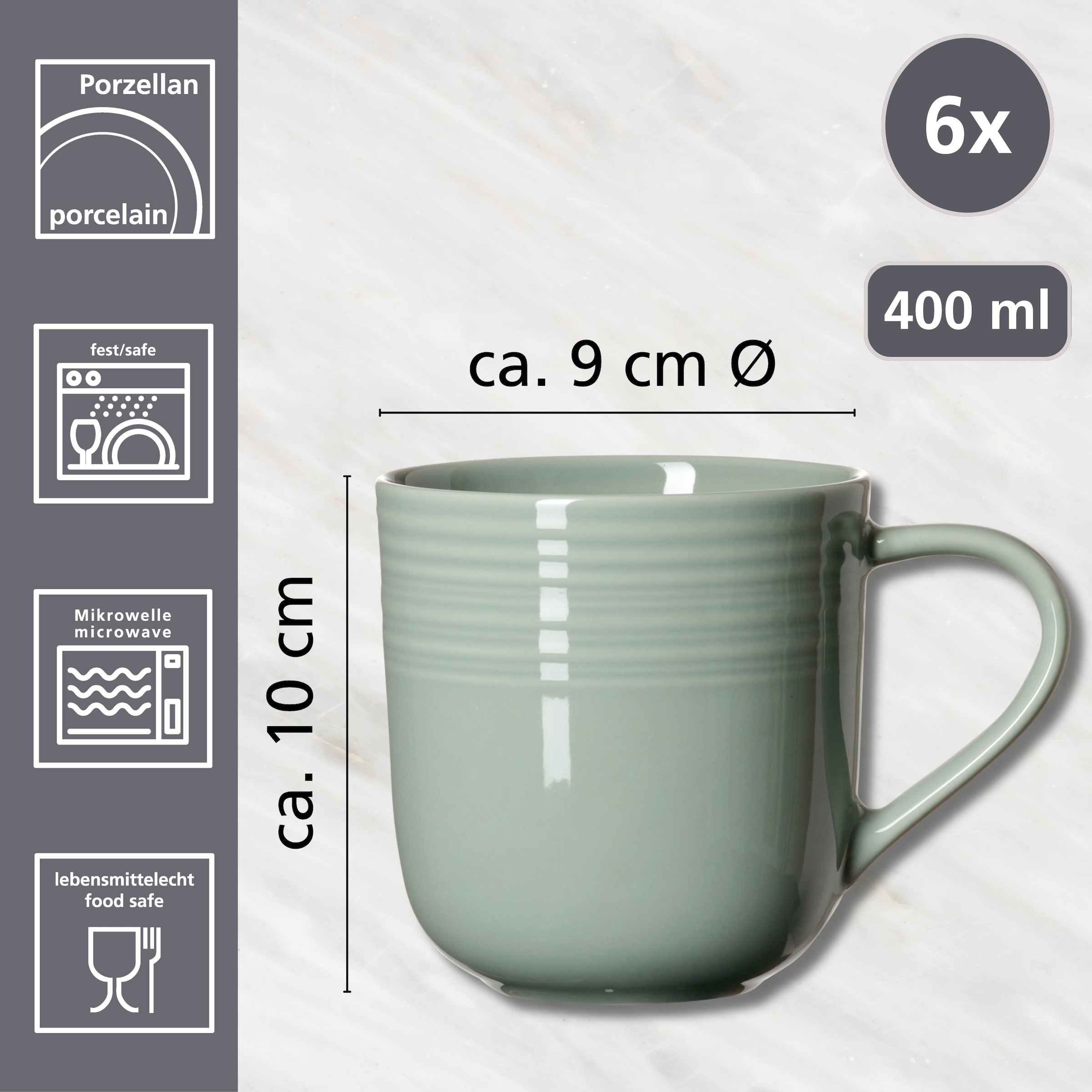 Ritzenhoff & Breker Becher »Levi« Kaffeebecher, je 400 ml