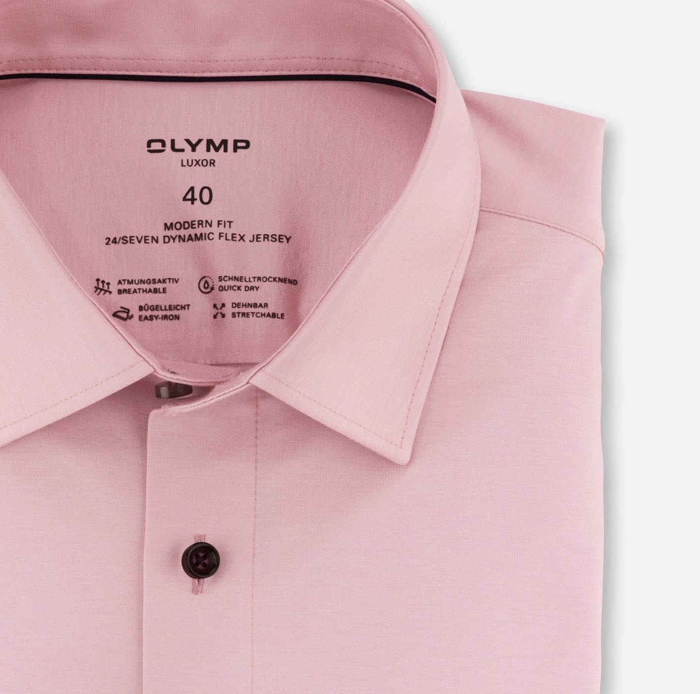 OLYMP Chemise à manches longues »Luxor 24/Seven modern fit Jerseyshirt«, mit geruchshemmenden Materialeigenschaften
