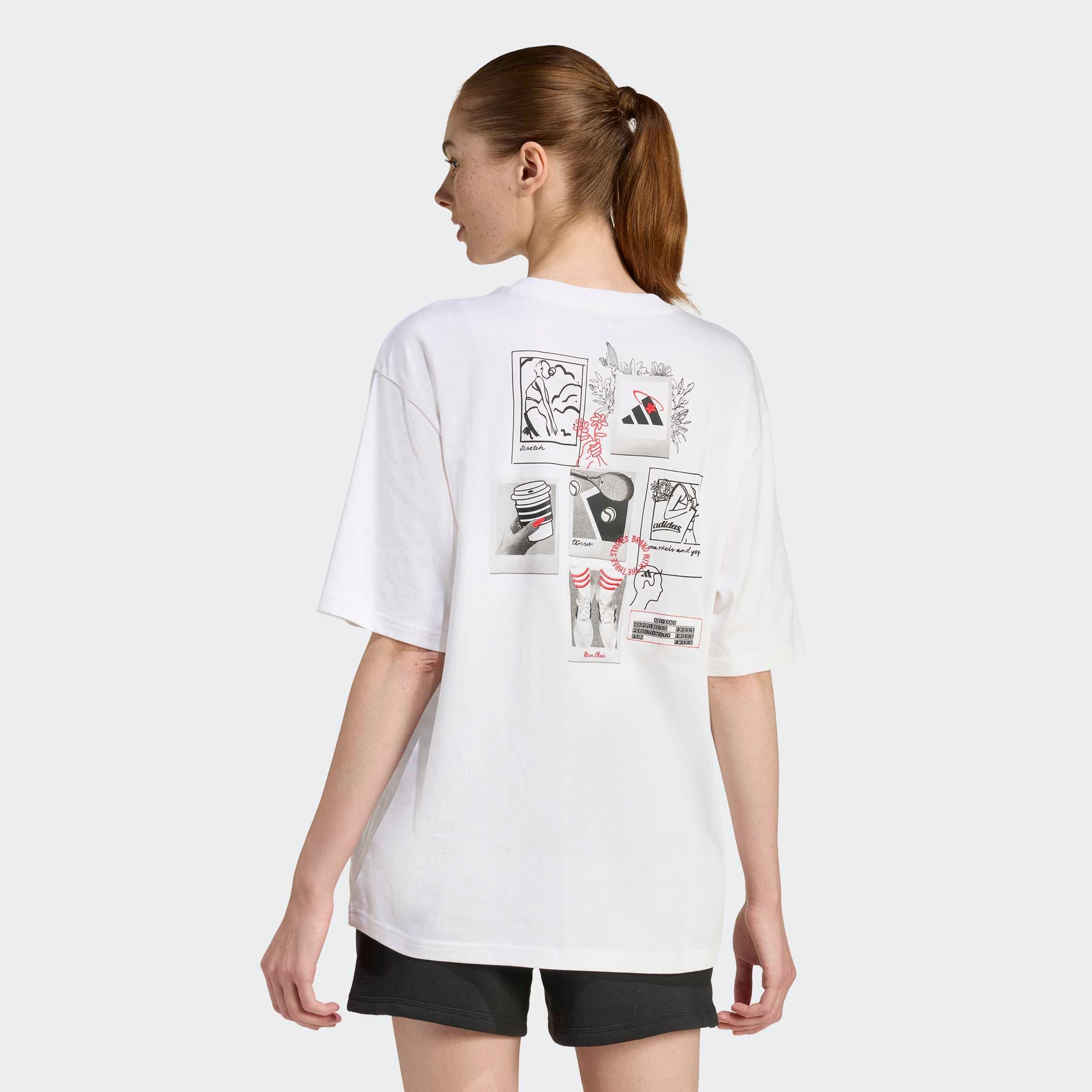 adidas Sportswear T-shirt »MINI EMBROIDERY OVERSIZED GRAPHIC«