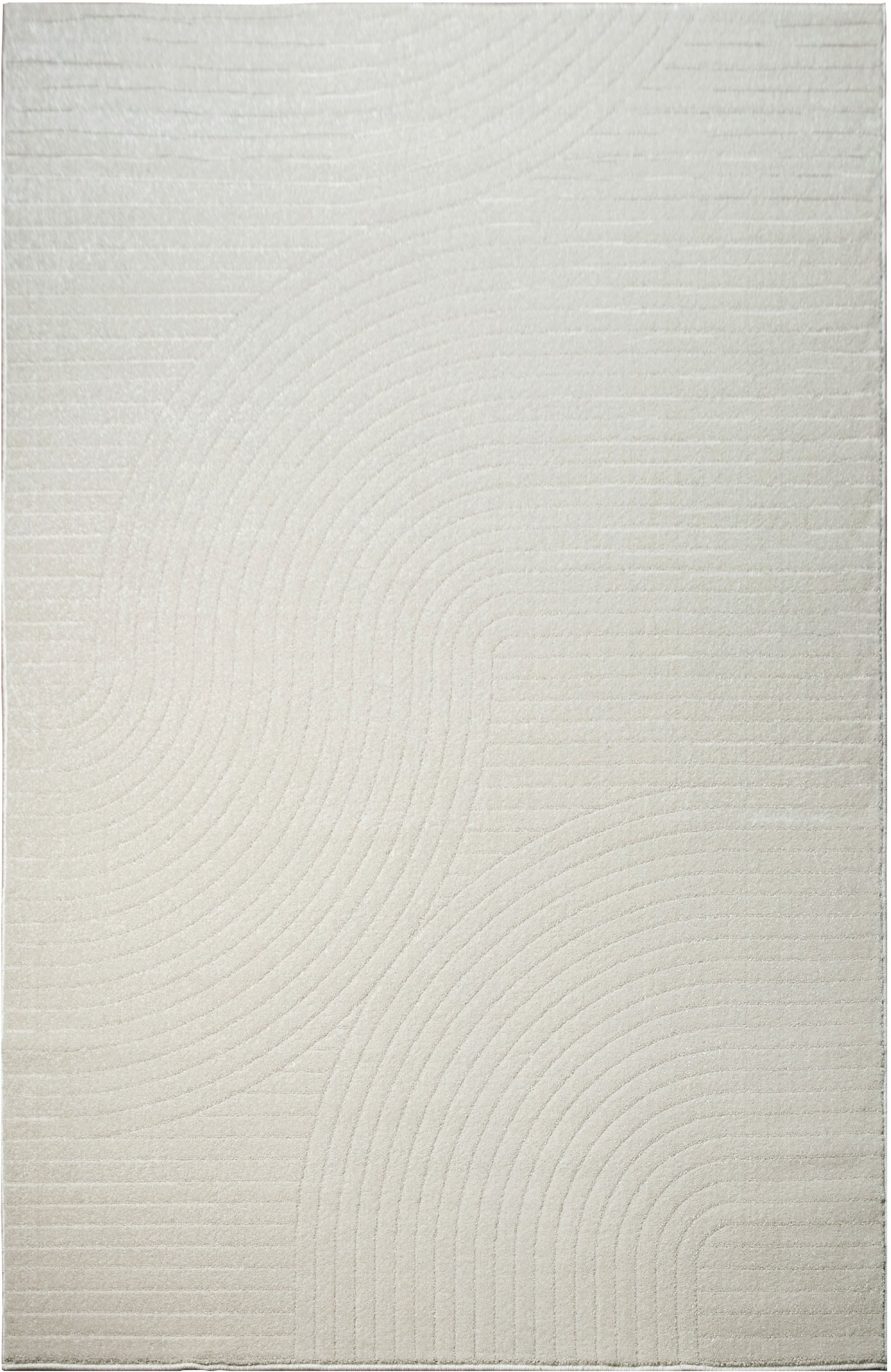 my home Tapis »Revea, Zen Garden-Design in Hoch-Tief-Struktur,« Rectangulaire 9 mm Höhe 3D-Effekt, softer Kurzflor, pflegeleicht, Scandi-Look