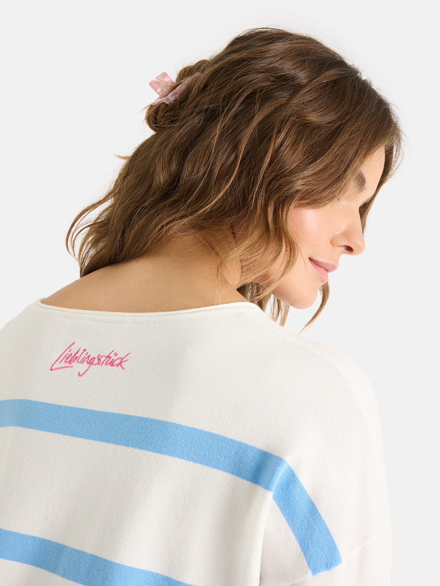 Lieblingsstück Rundhalspullover »MarciEP« mit überschnittenen Schultern