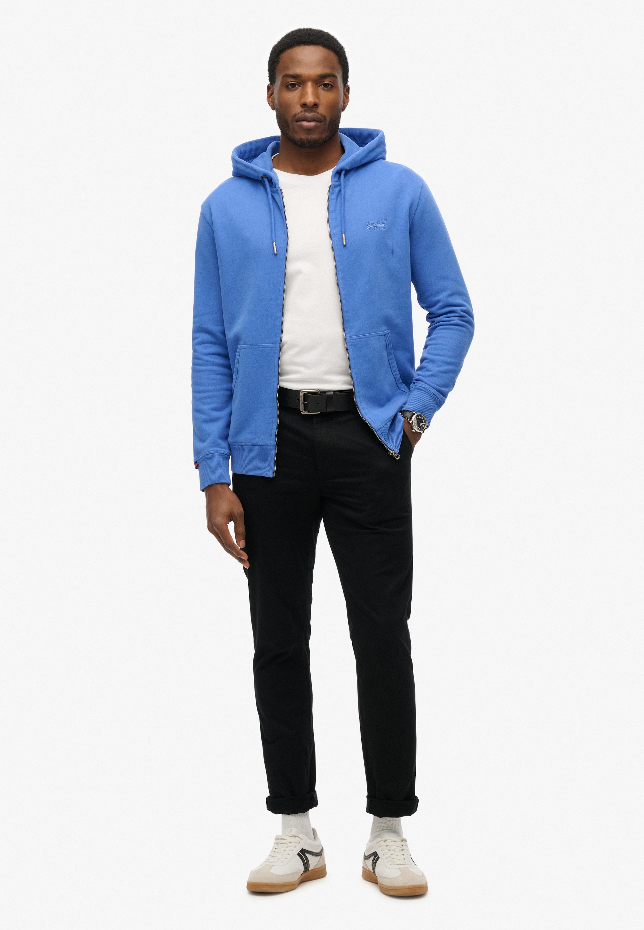 Superdry Kapuzensweatjacke »ESSENTIAL LOGO ZIP HOODIE HB« Baumwollmischung, slim fit