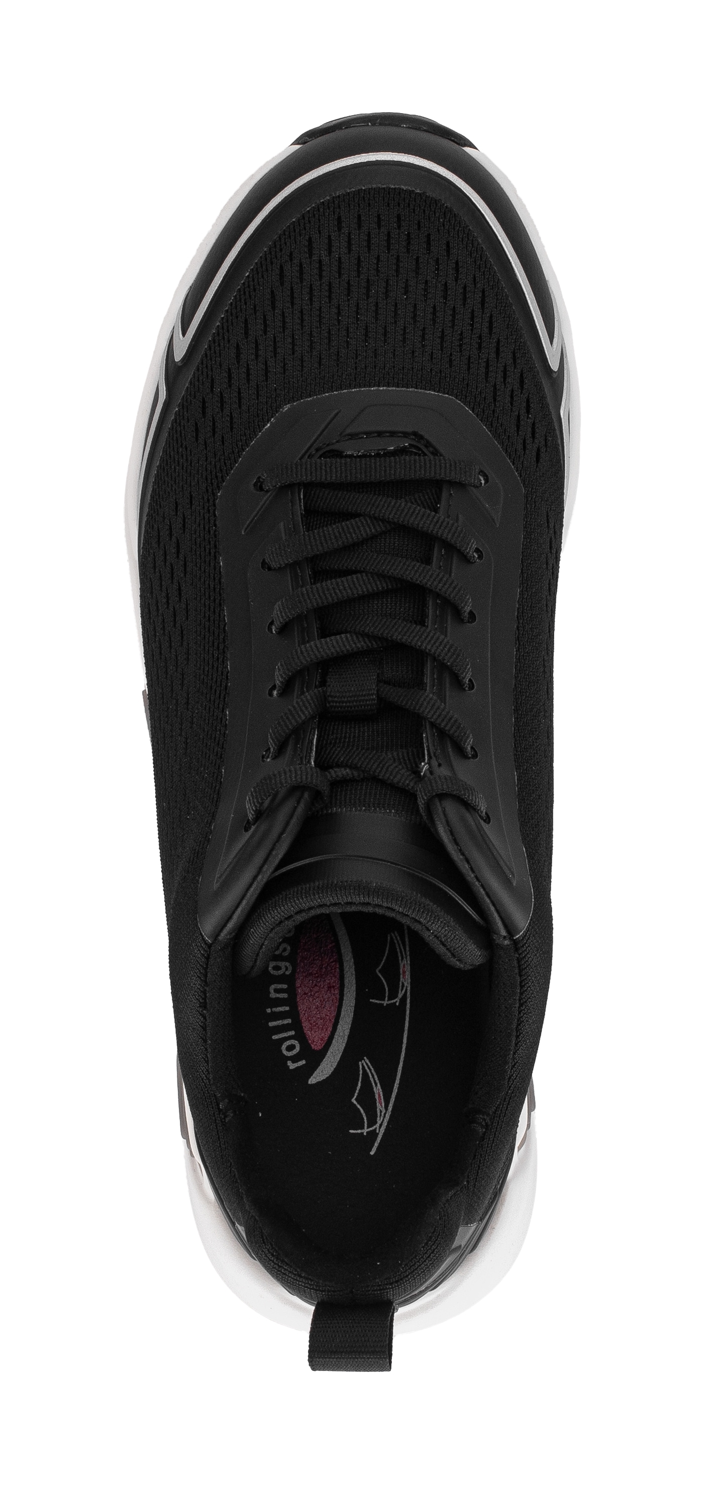rollingsoft Baskets compensées  , chaussure à lacets, chaussure basse avec semelle rollingsoft, largeur G