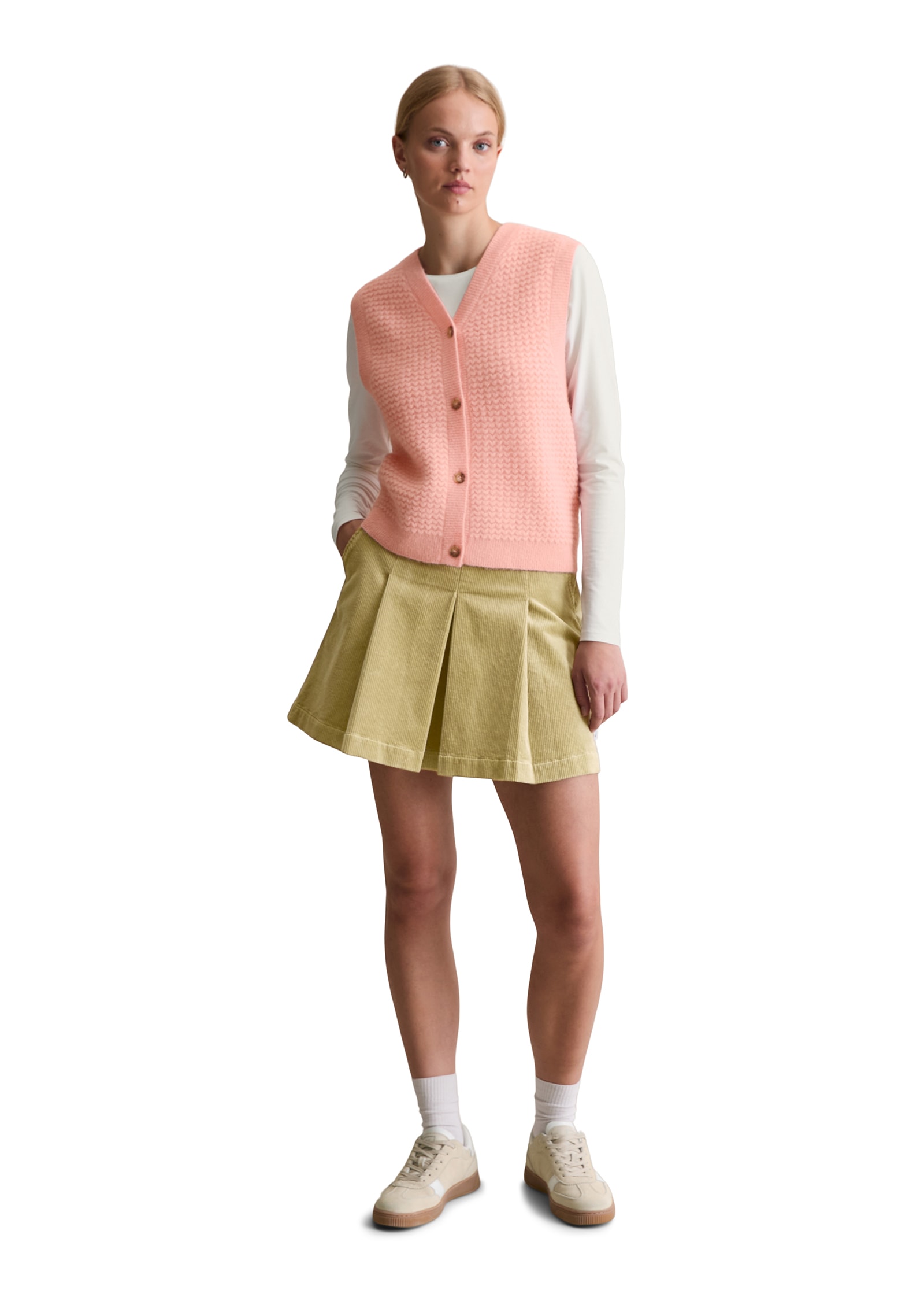 Marc O'Polo DENIM Pull-over mit Knöpfen, regular fit, aus Wolle-Mix, moderne Zickzack-Struktur