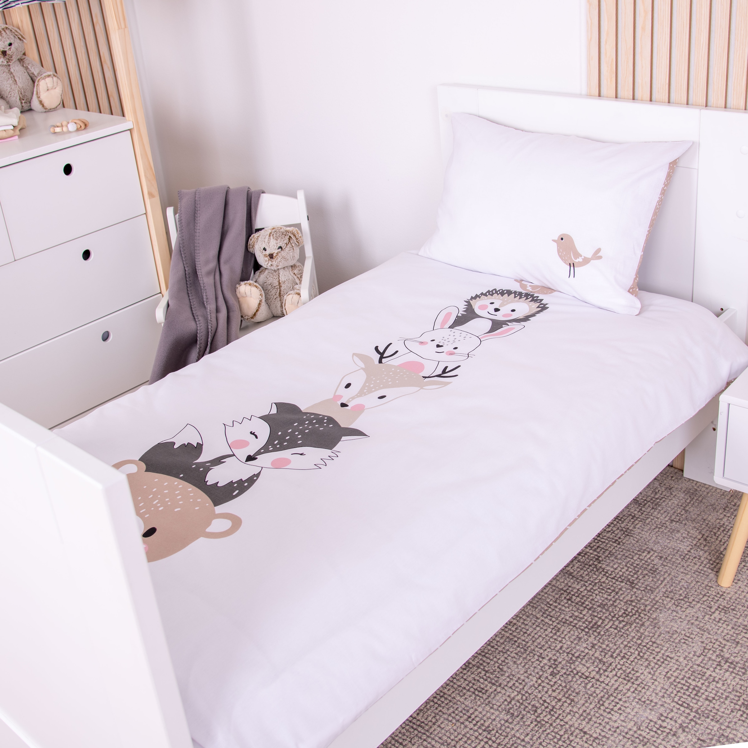 Baby Best Linge de lit pour bébé »babybest Woodland Crew« 1 cuis avec fonction réversible
