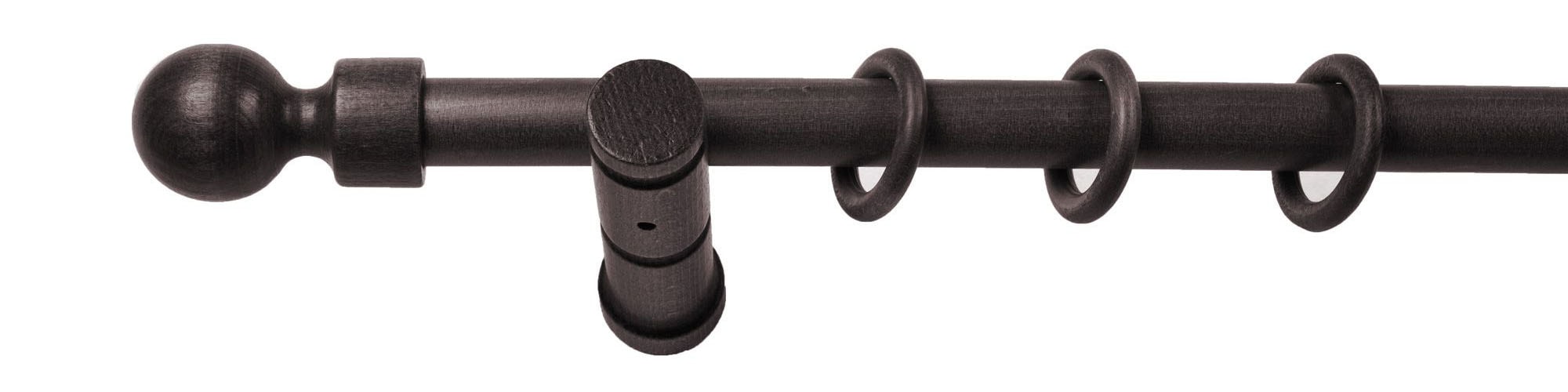 SN DECO GROUP Gardinenstange »Giro« 1 läufig-läufig Fixmass 28 mm, Holz, verschiedenen Längen und Farben, Komplettset