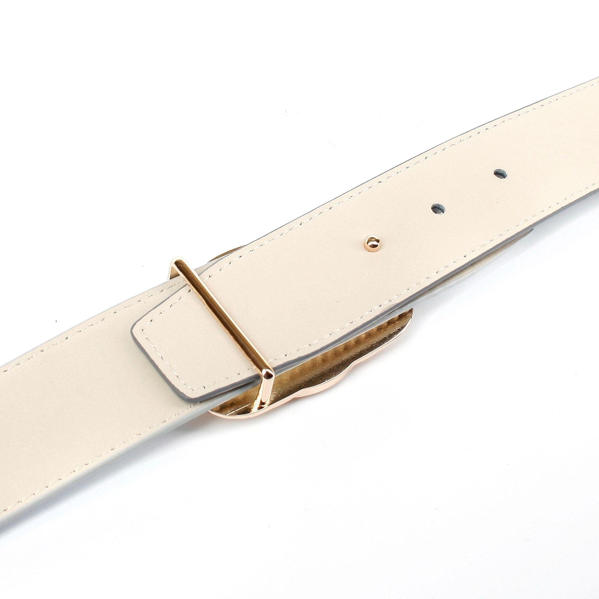 Anthoni Crown Ceinture en cuir mit Fashion-Koppelschliesse, teilweise in Flechtoptik