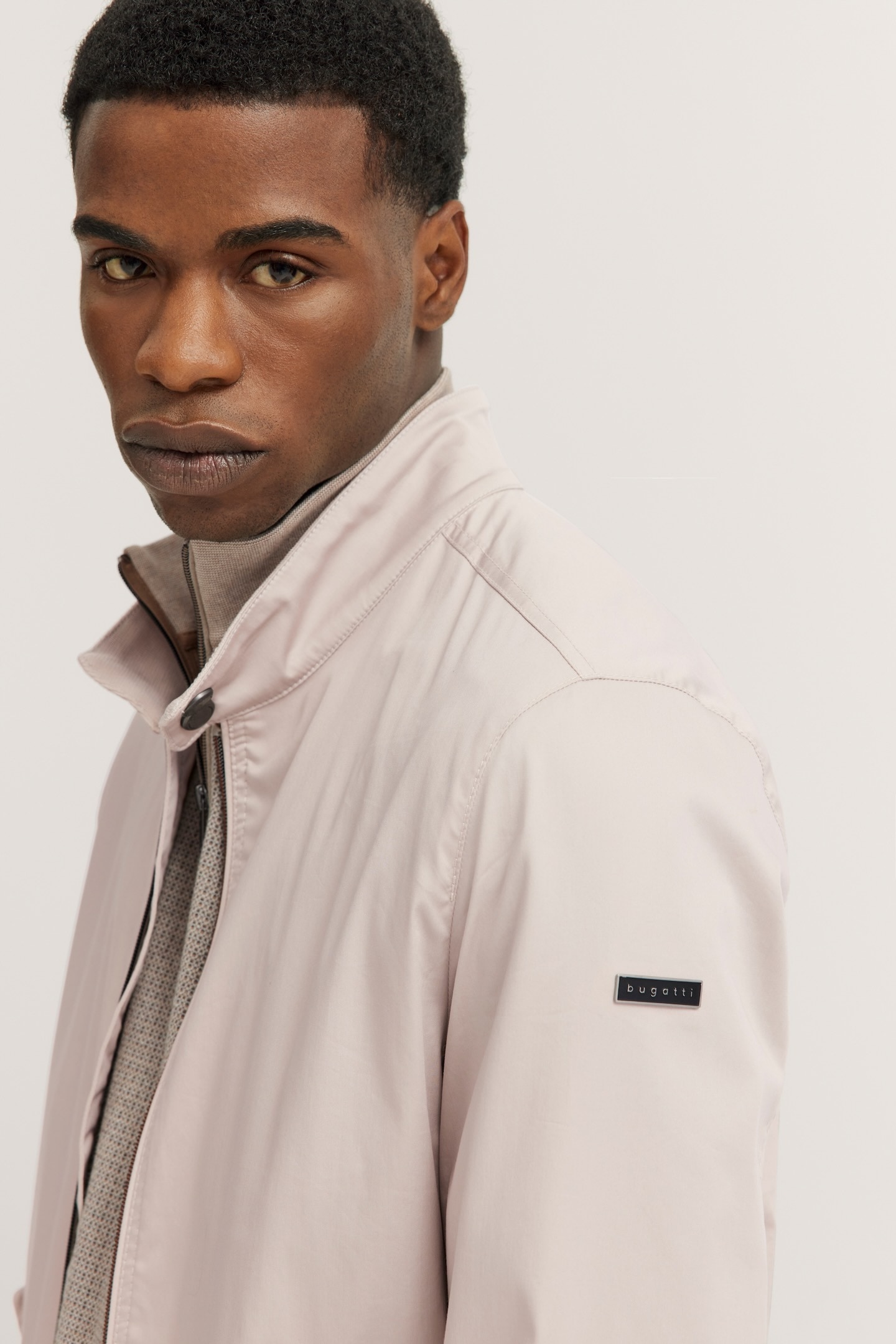 bugatti Blouson ohne Kapuze mit Stehkragen & Strickdetails