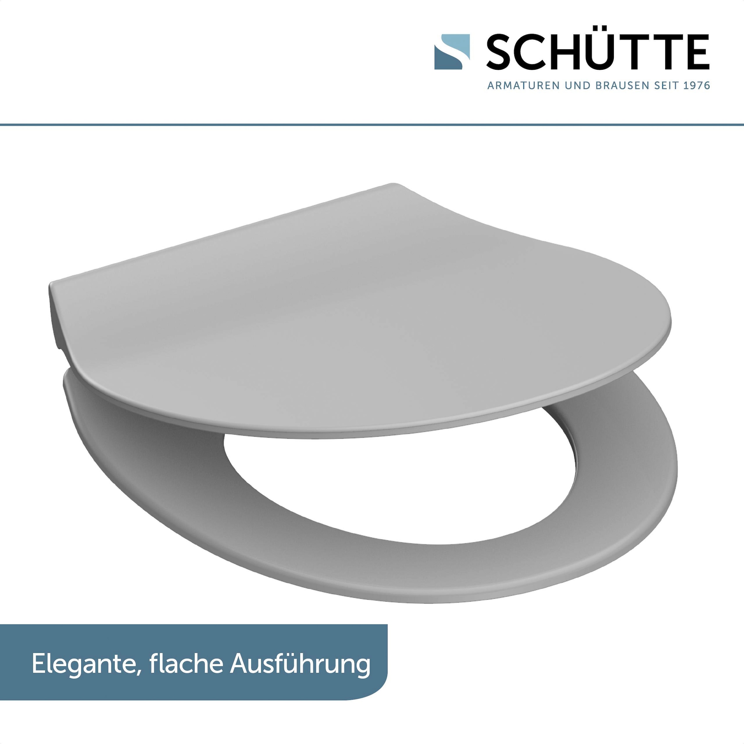 Schütte Siège de WC »SLIM« Duroplast, Absenkautomatik, Schnellverschluss, besonders flache Form