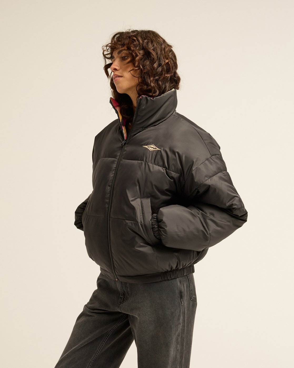 Billabong Steppjacke »COZY PUFFER« ohne Kapuze sportliche Steppjacke, aus Polyester, mit Wende-Funktion