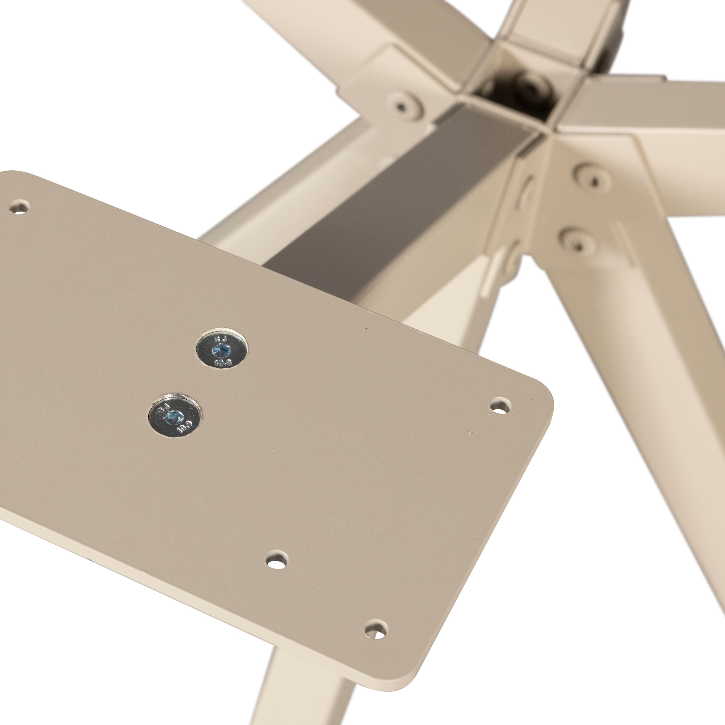 WOOOD Pied de table »Tablo Holland aus Metall mit Pulverbeschichtung Ø 80 x H 72 cm« structure croisée Ø 3,5 cm, capacité de charge 120 kg, facile à monter