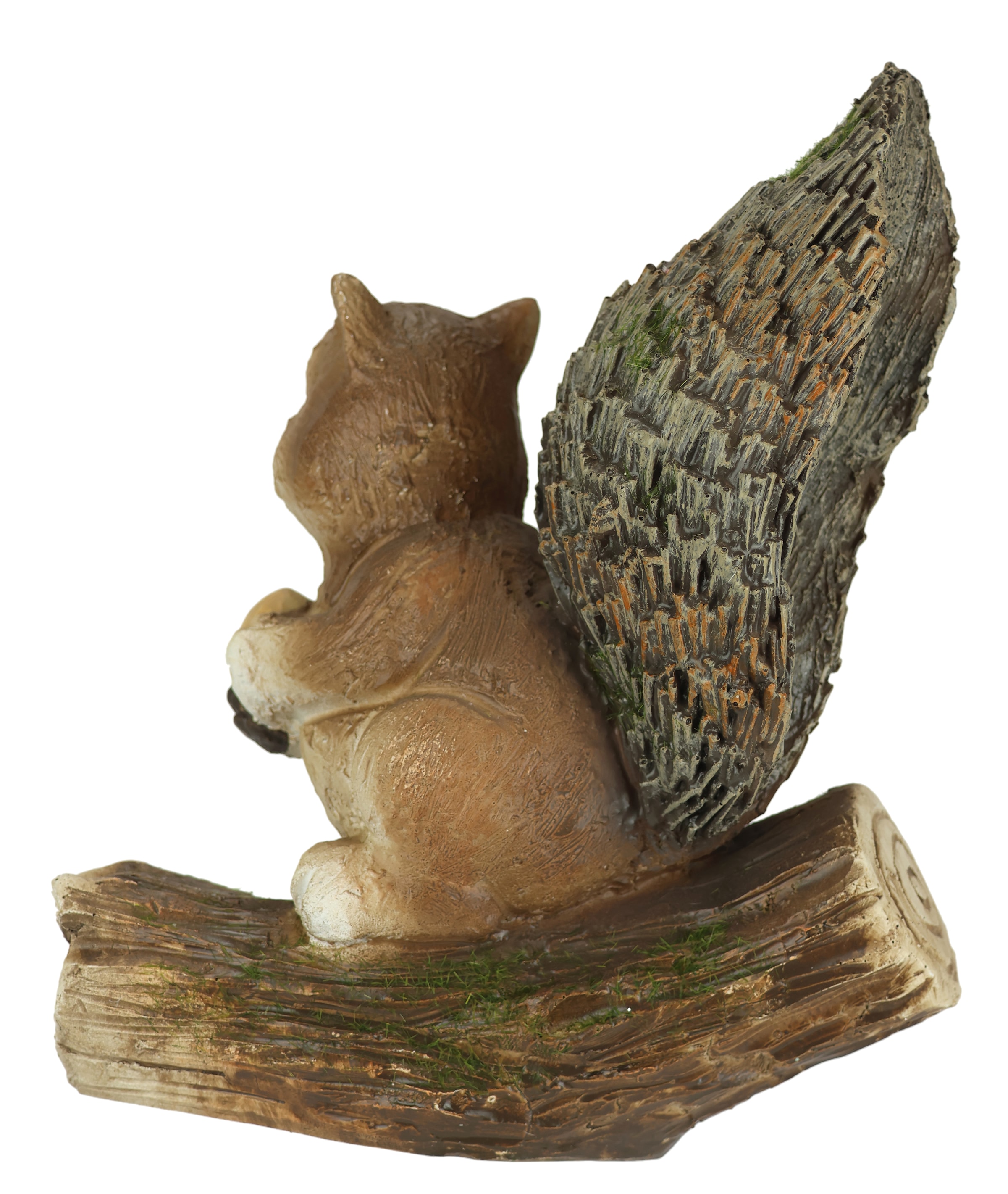 I.GE.A. Dekofigur »Eichhörnchen auf Baumstamm« Tierfigur Gartendeko Herbstdeko Winterdeko Statue Tierfigur Skulptur