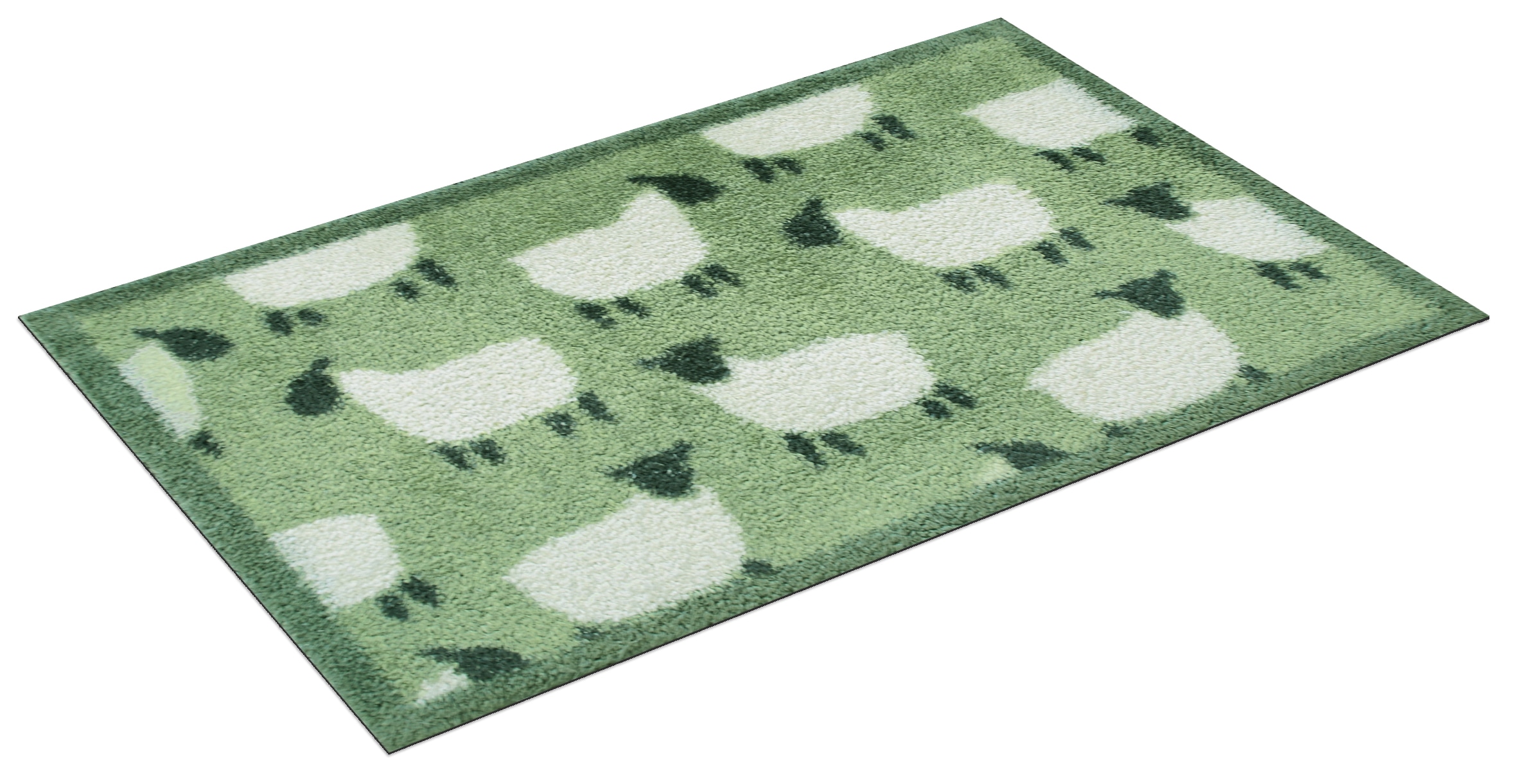 Turtle Mat Tapis de sol »Flock Green« Rectangulaire 9 mm Höhe