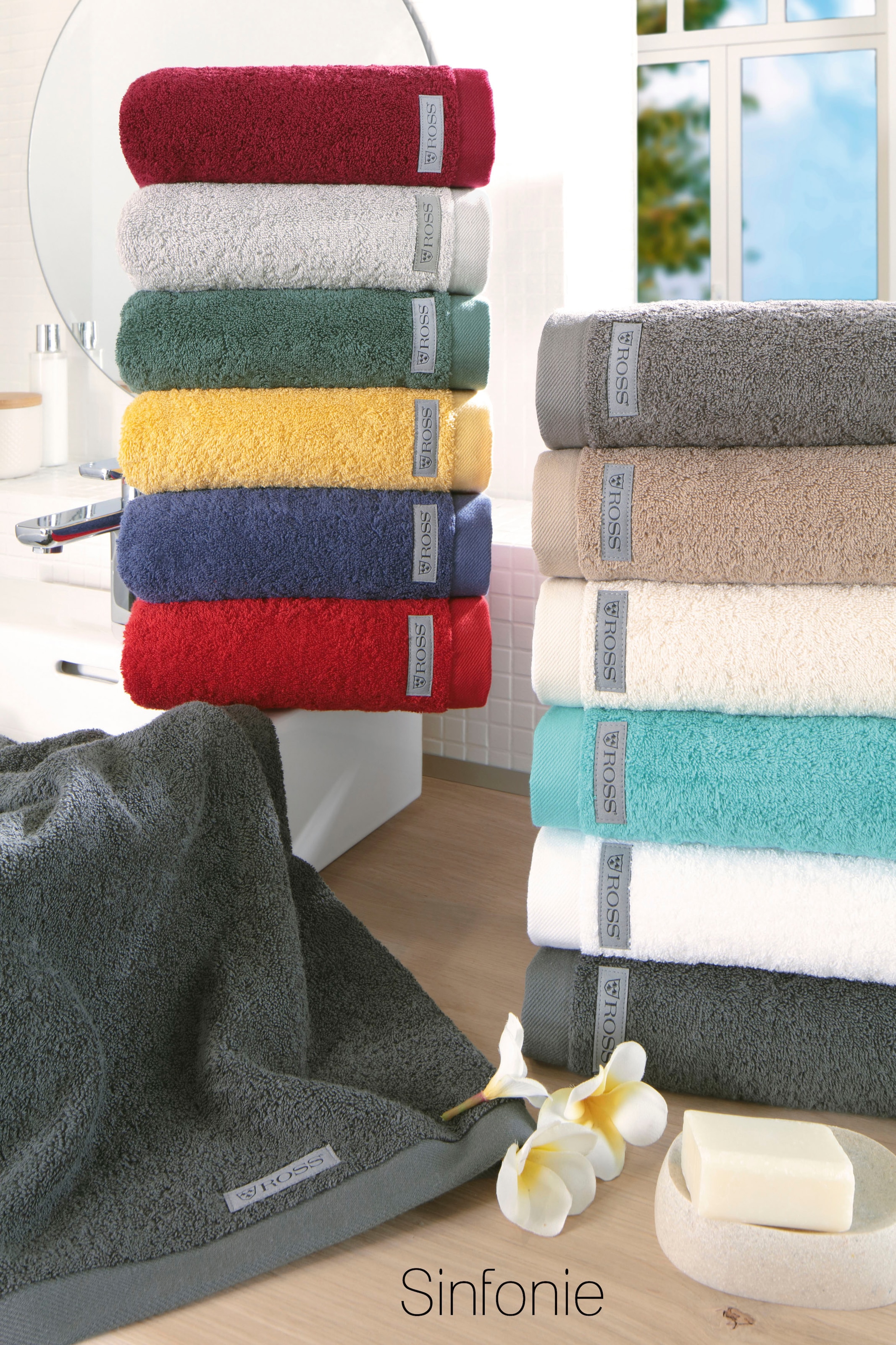 ROSS Gant de toilette »Sinfonie« in modernen Unifarben