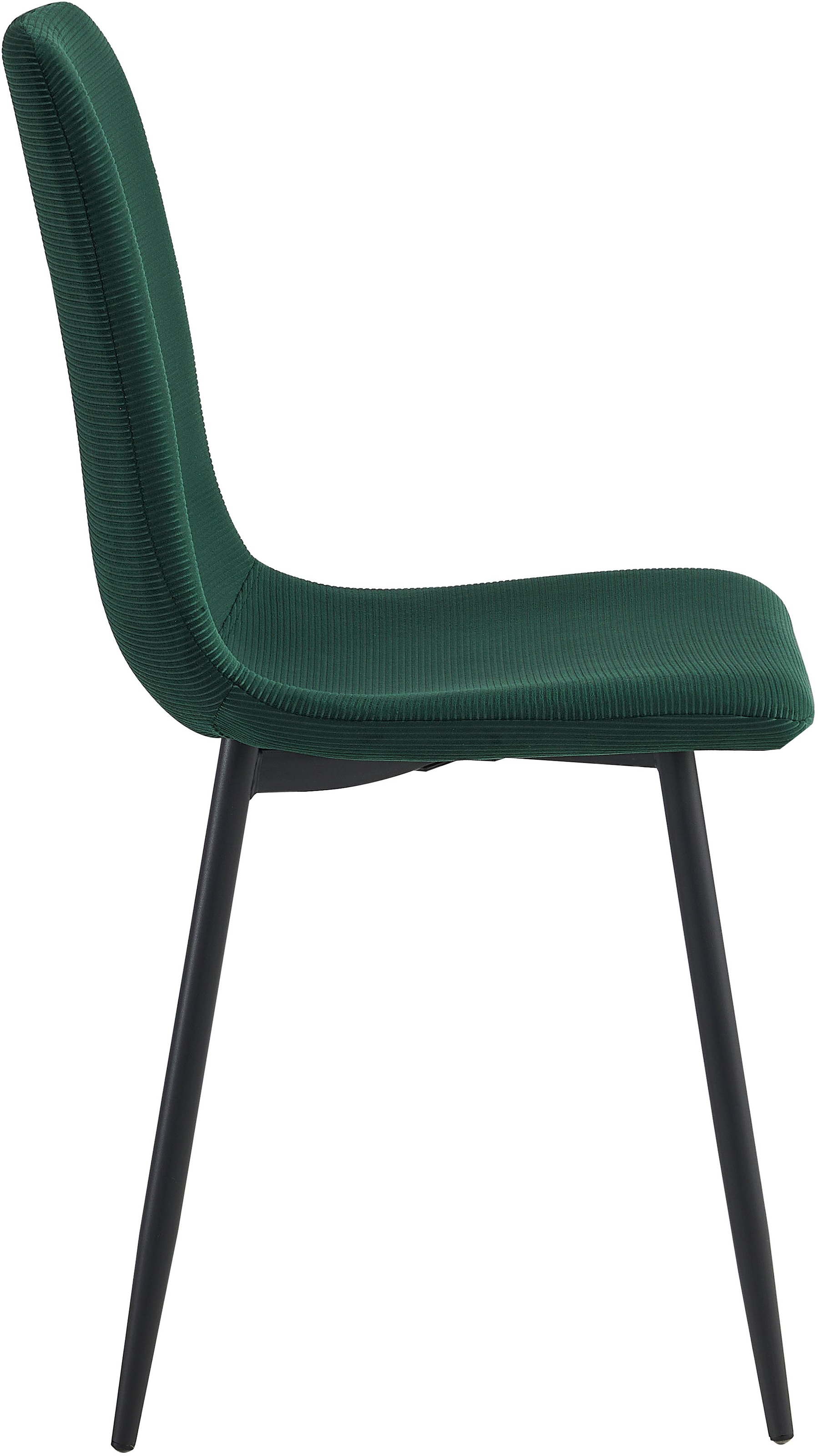 HELA Chaise à 4 pieds »LEIPZIG« (Set) 2 cuis4-Fuss,Rundrohrgestell konisch,Cordoptik,Sitzschale gespolstert