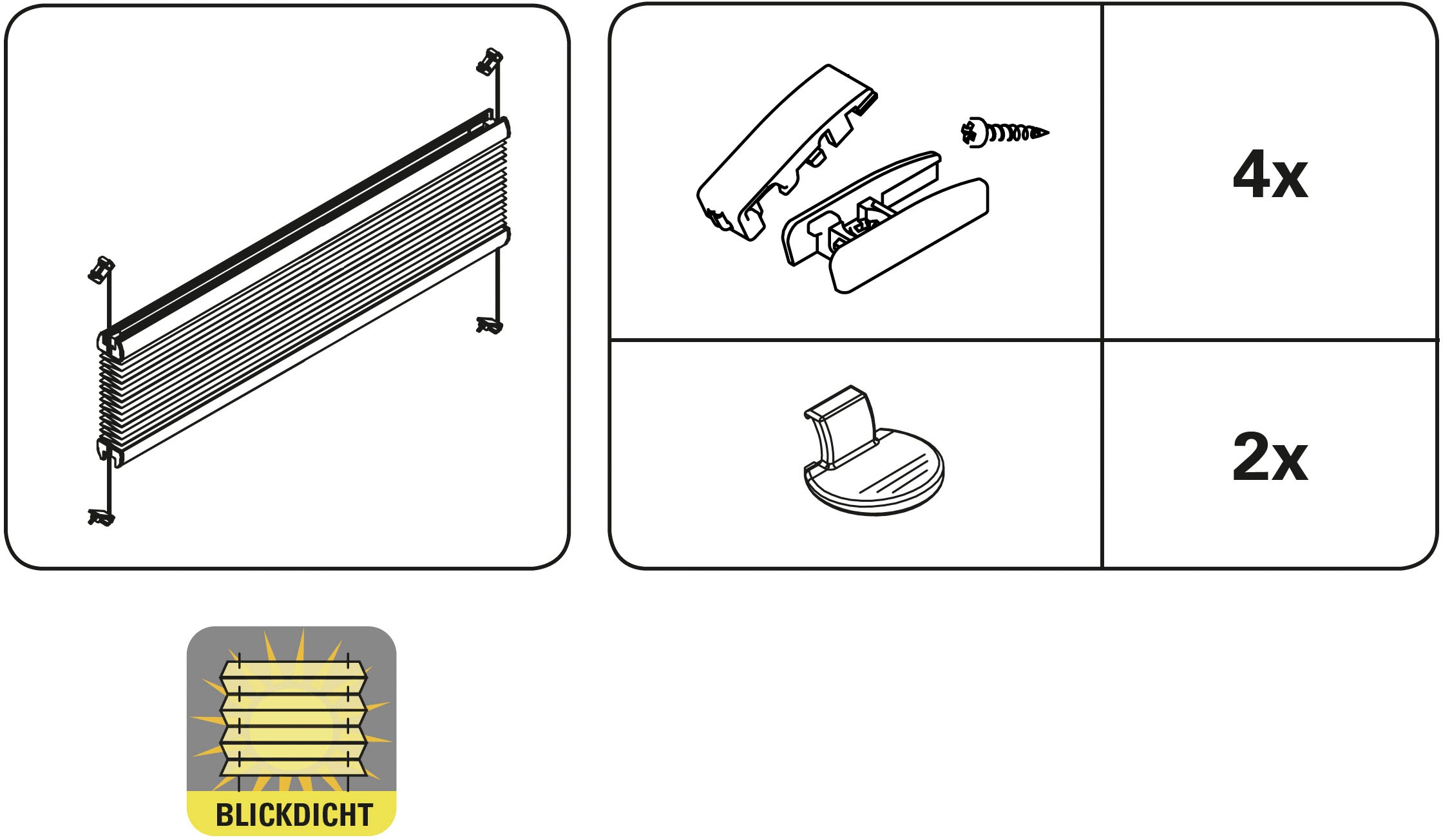 GARDINIA Plissé »Concept Tageslicht« blickdicht mit Bohren verspannt in der Breite kürzbar