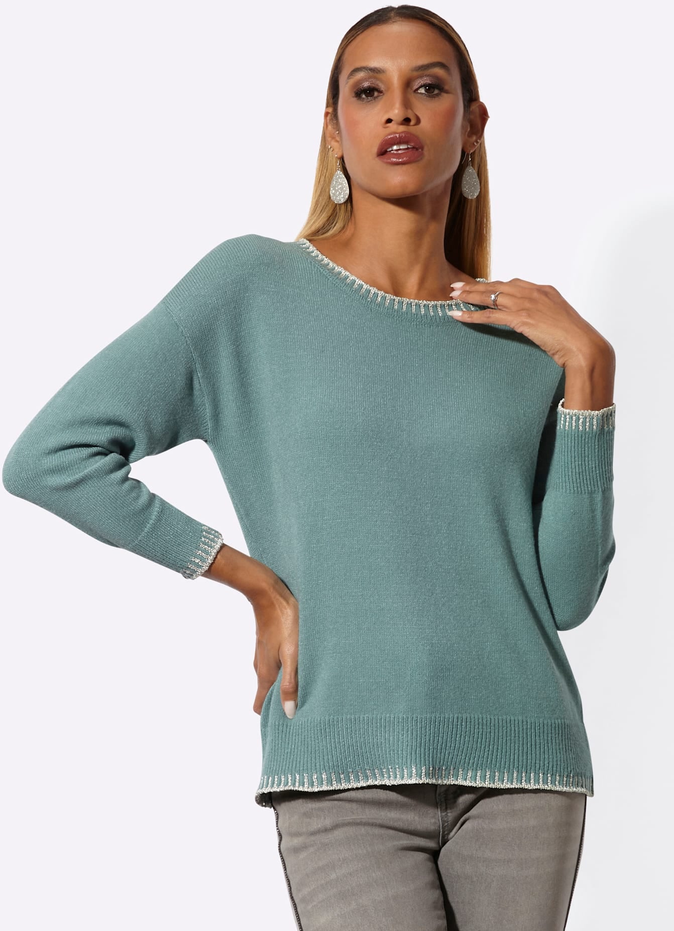 creation L Pull à col rond »Modal-Mix-Pullover«