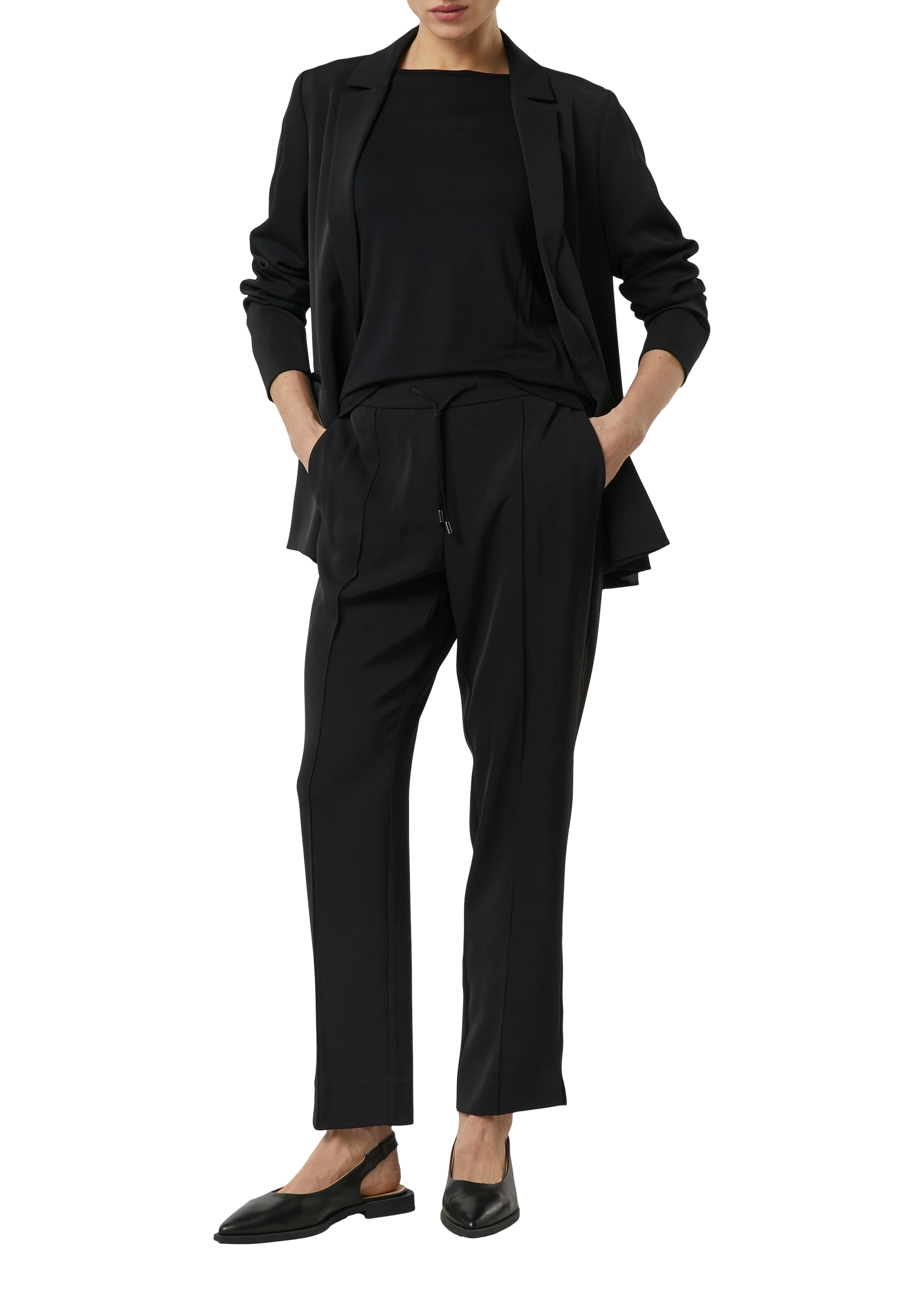 Comma Pantalon en tissu  mit Gummizug und Kordelzug