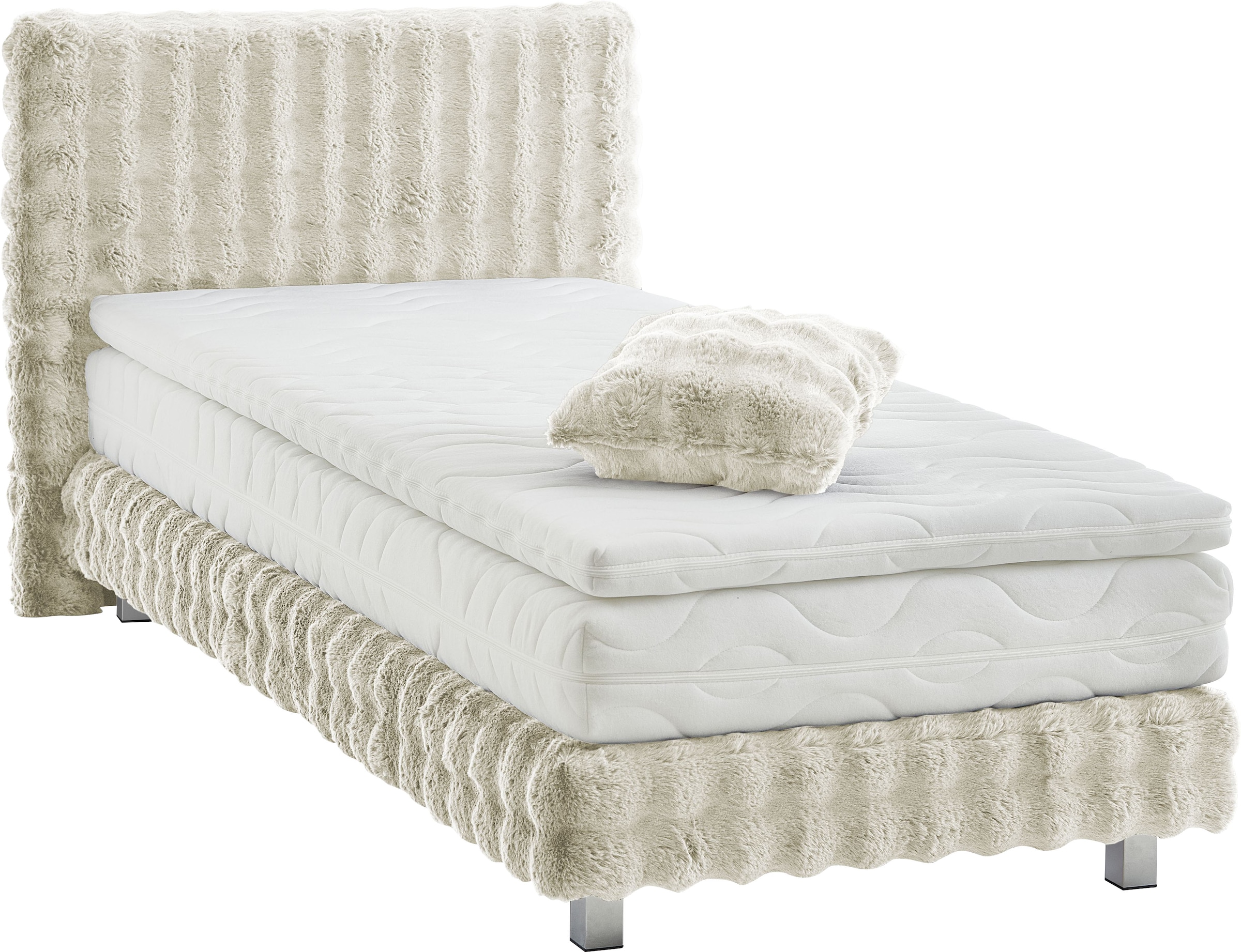 Westfalia Schlafkomfort Lit de boxe »Sendai« Fellimitat HIGHLIGHT, wahlweise Matratzen in H2,H3,H4