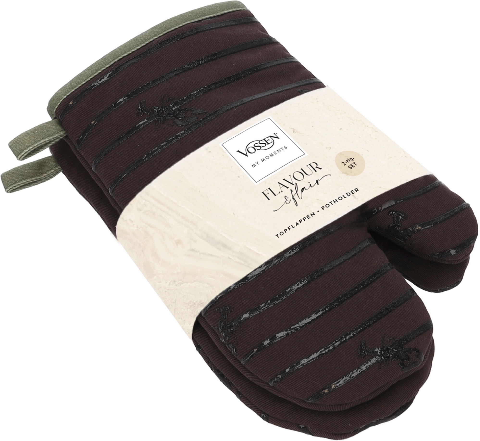 Vossen Topfhandschuhe »Scandi Cook« mit Silikonbeschichtung im Lobster-Design, Hitzebeständig bis 250°