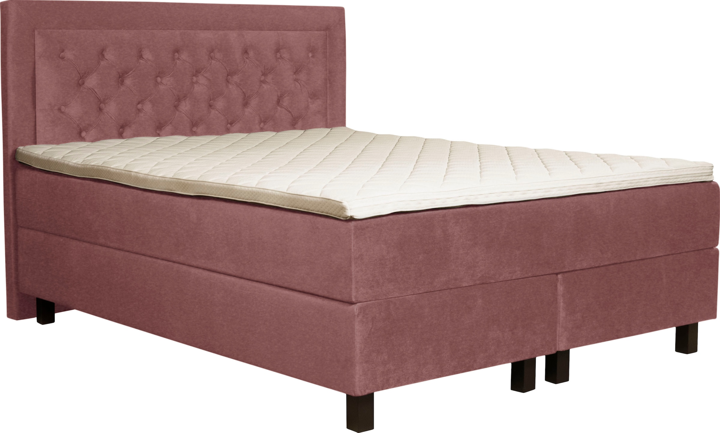 Home affaire Lit boxspring »Jeanne« inkl. Topper mit Taschen-Federkernmatratze