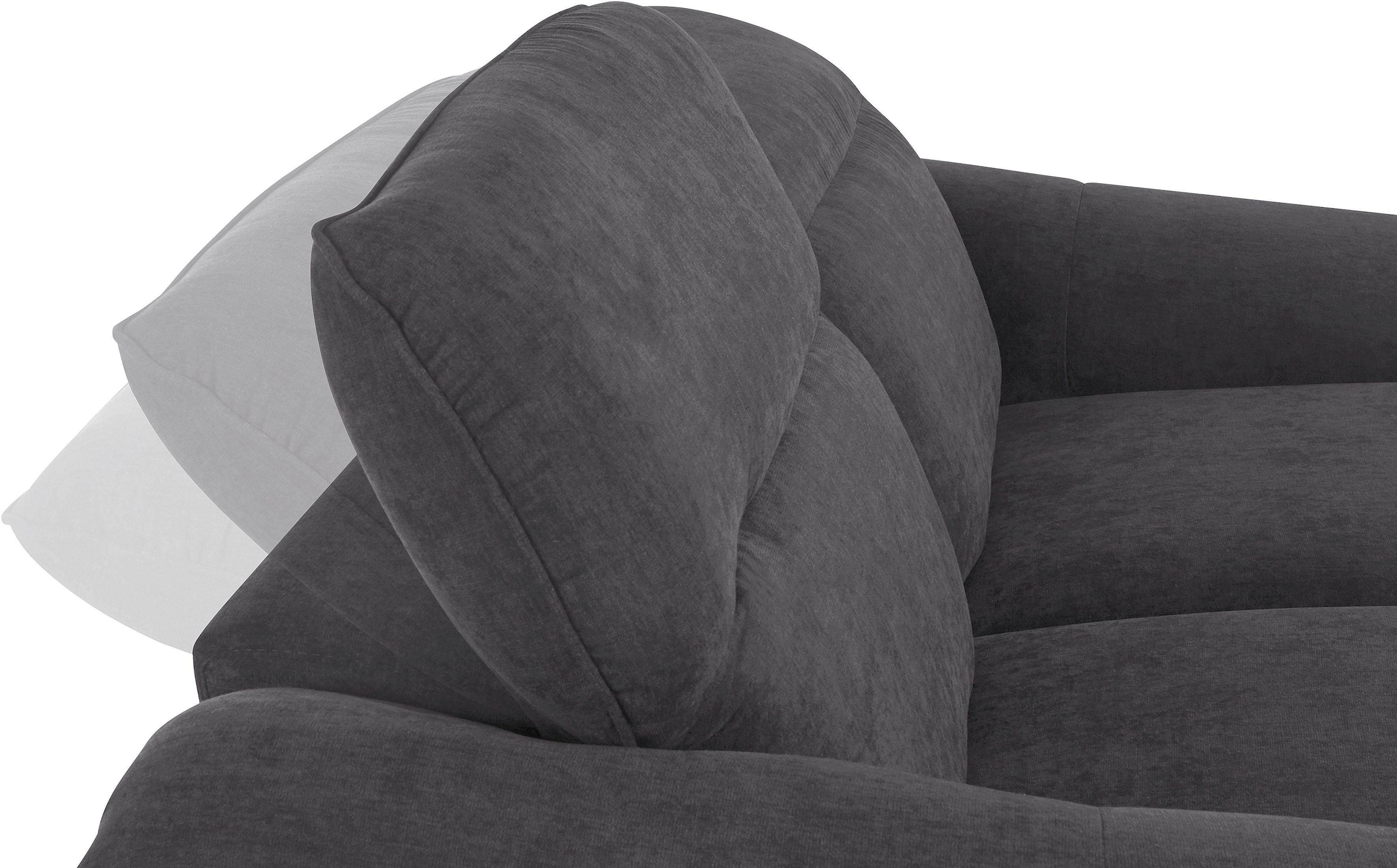 COTTA Ensemble rembourré »Teresa« Set,  Set bestehend aus: 3-Sitzer mit Kopfteilverstellung & Hocker