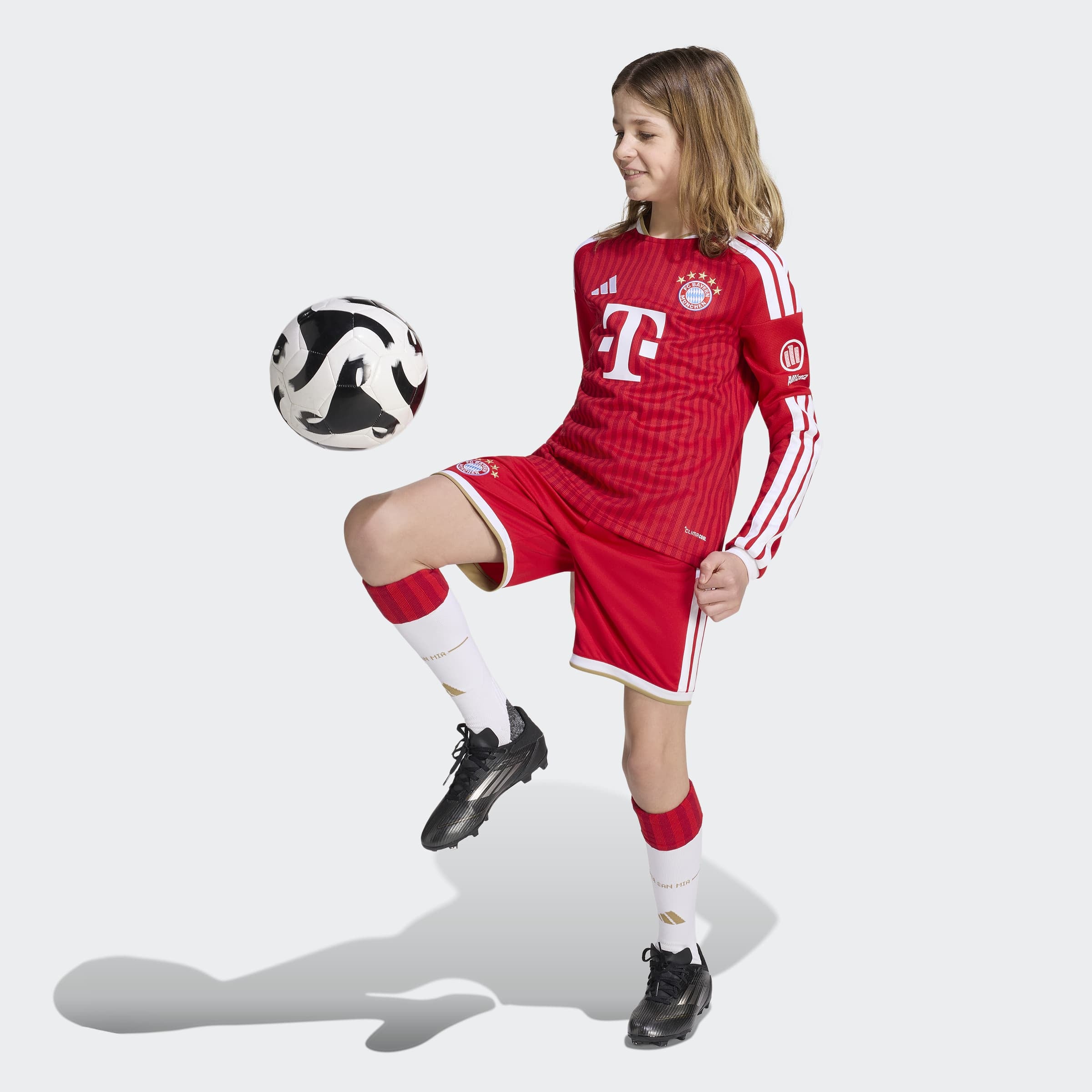 adidas Performance Maillot de foot »FCB H JSY YL« pour enfants, avec technologie Climacool®, col rond
