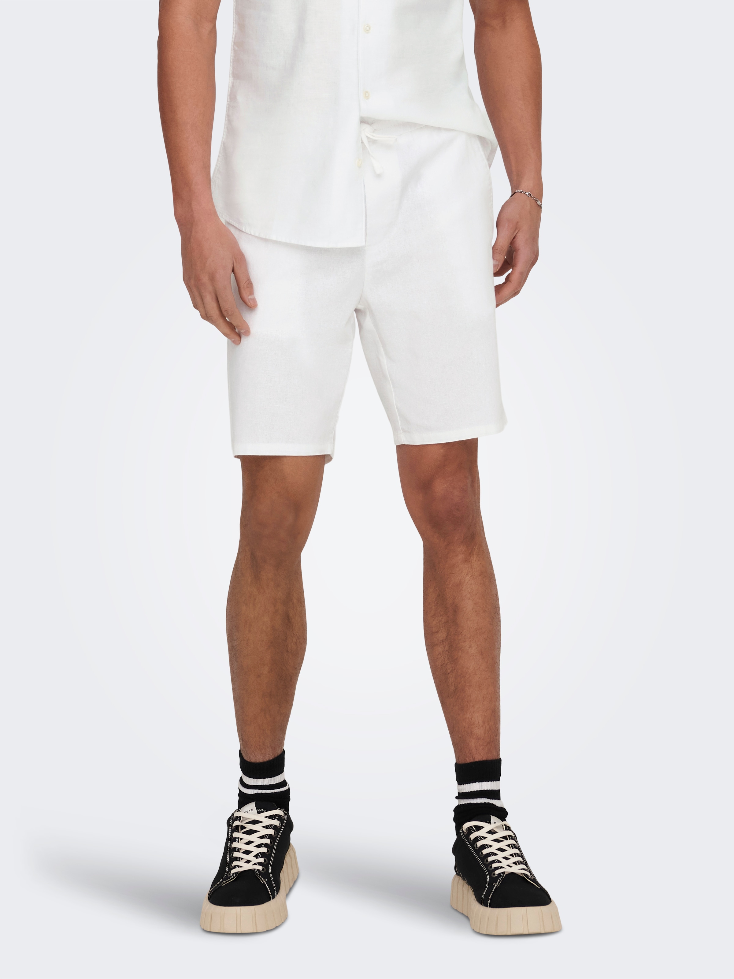 ONLY & SONS Shorts »ONSLINUS 0007 COT LIN SHORTS NOOS«