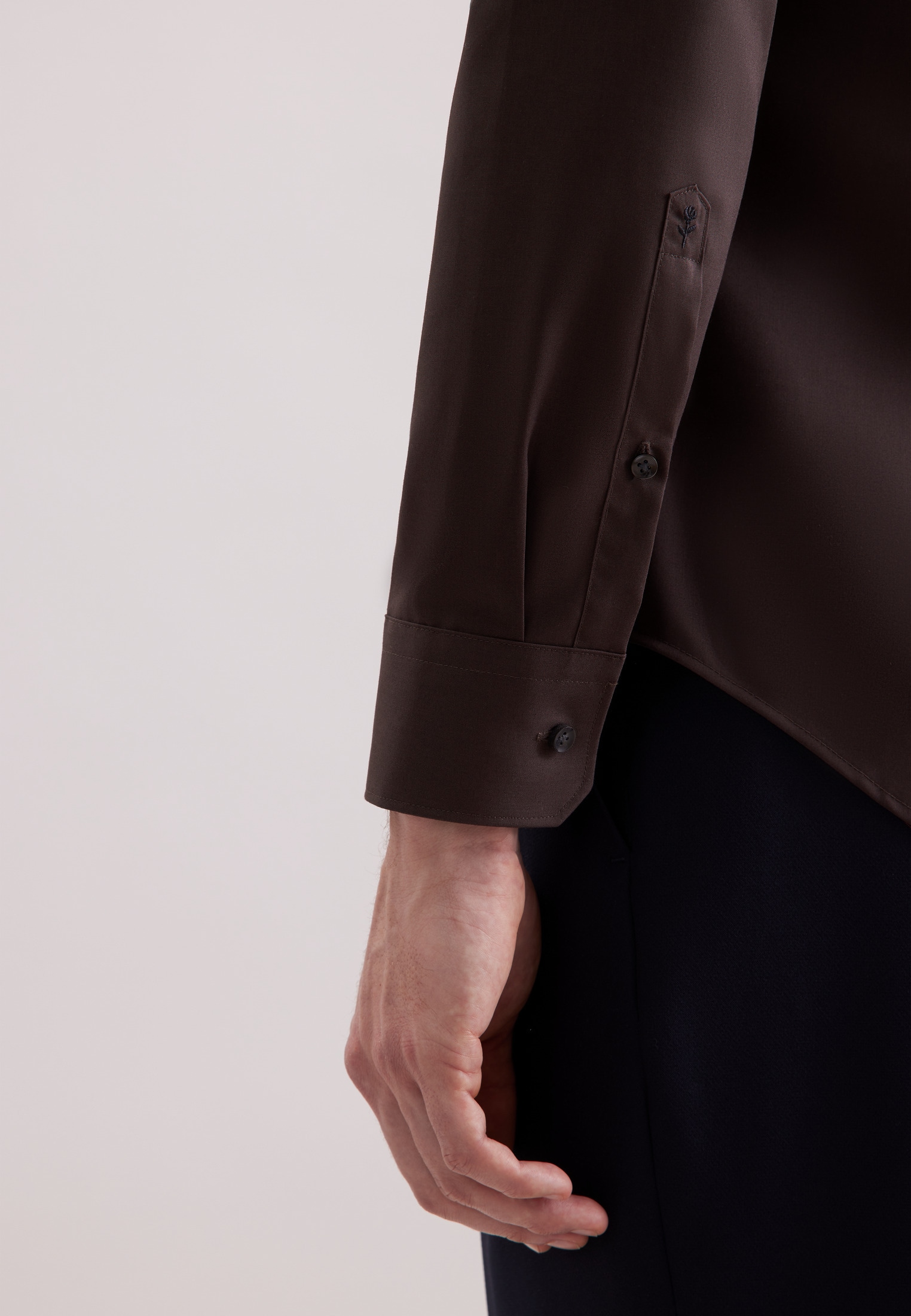 seidensticker Chemise d'affaires »Schwarze Rose« Slim 1/1 Kentkragen Uni