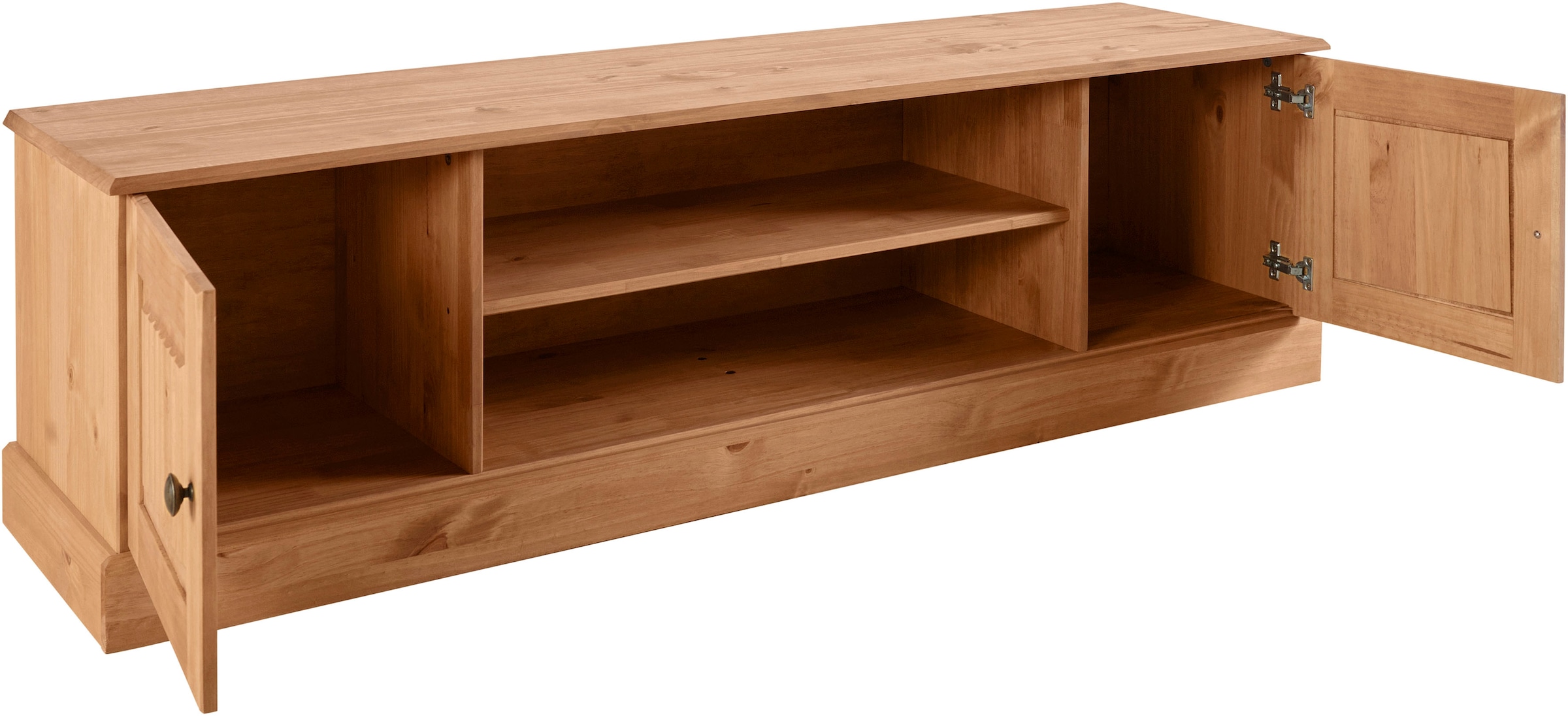 GOODproduct Lowboard »Liotta« Kommode mit Kabeldurchgang + 1 lose Einlegeboden, massives Kiefernholz