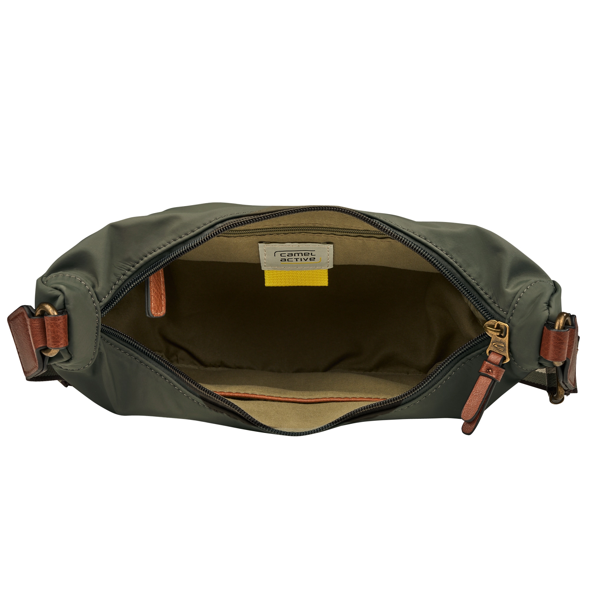 camel active Sac à main »Bari« aus hochwertigem matten Nylon mit gestreiftem Gewebeband