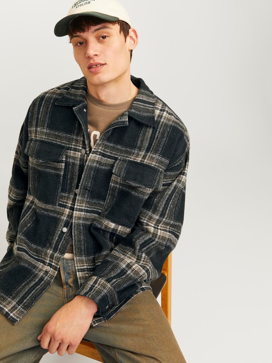 Jack & Jones Langarmhemd »JORVESTERBRO CHECK OVERSHIRT LS SN«