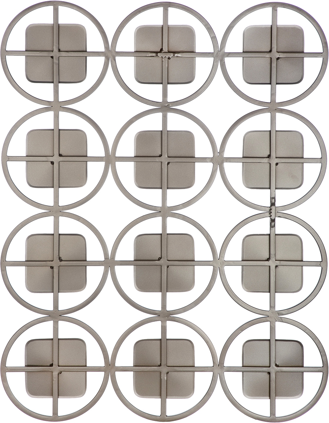 GILDE Objet de décoration murale »Wandrelief rechteckig Geometrie« Relief mural, géométrie, décoration murale, motif circulaire, décoration moderne