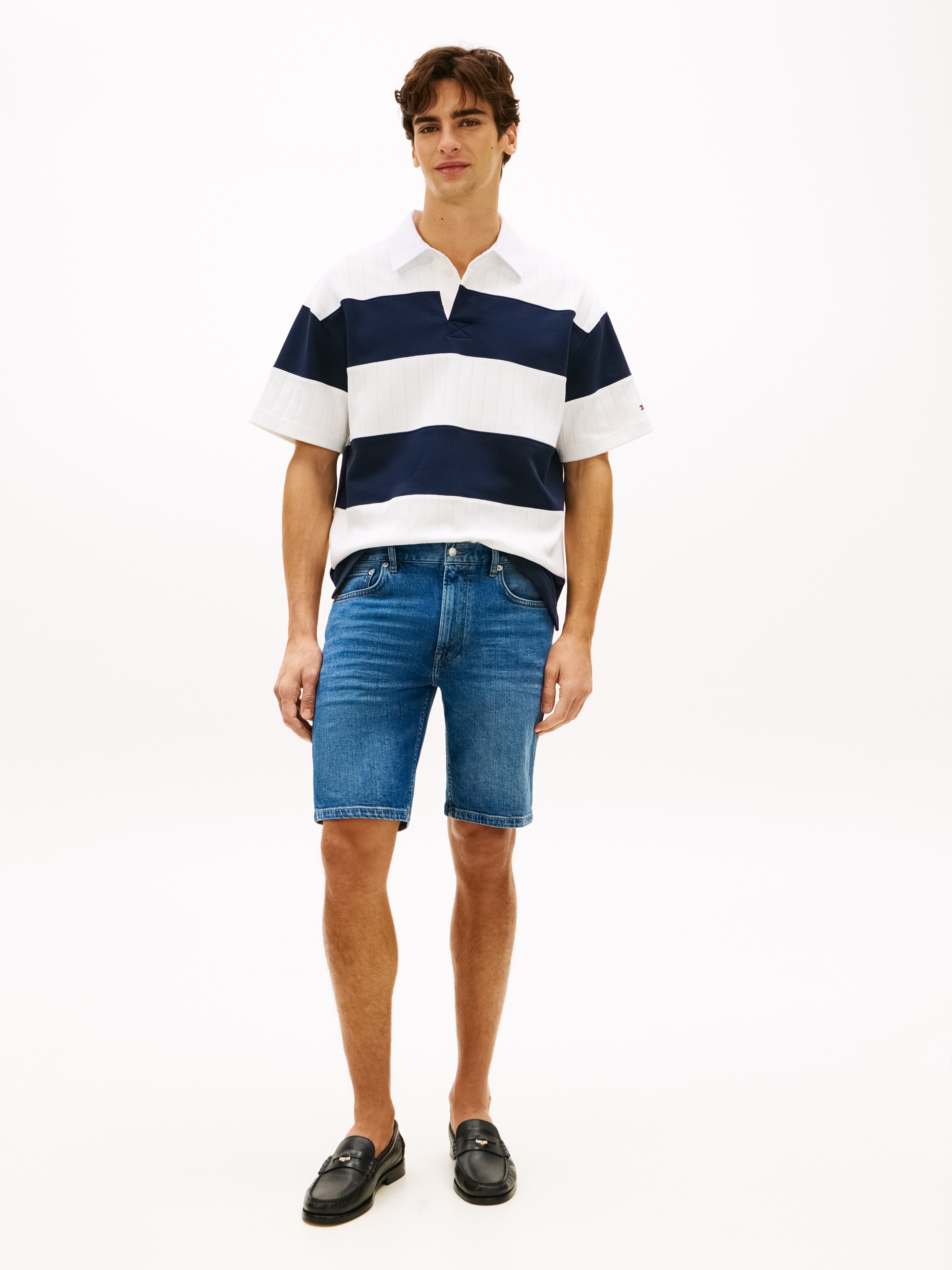 Tommy Hilfiger Short en jean »DENTON« coupe droite avec effet délavé
