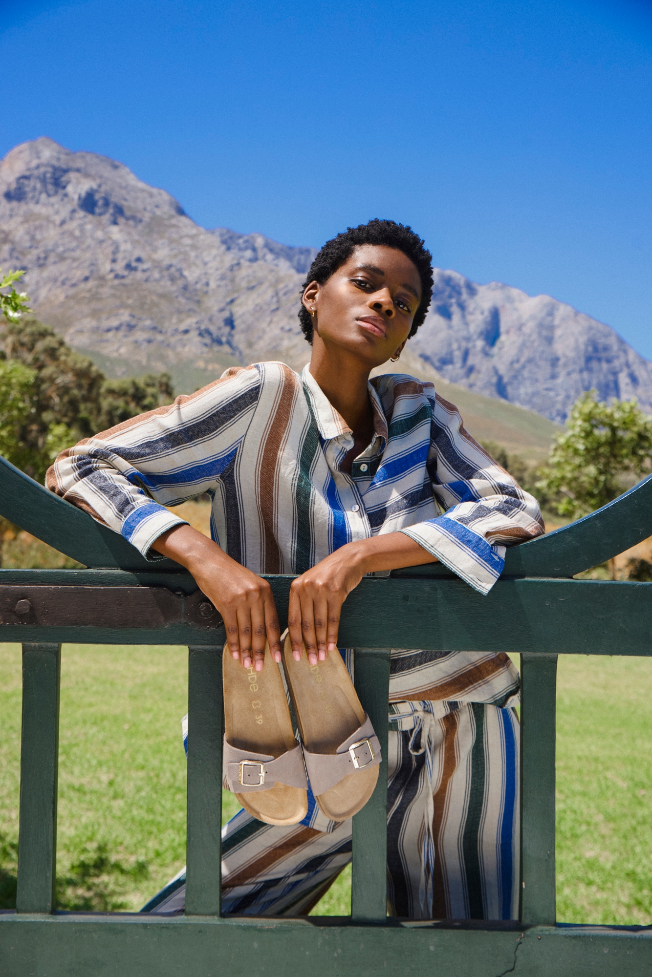 Rohde  Keilabsatz, Sommerschuh, Schlappen mit vorgeformtem Softfussbett