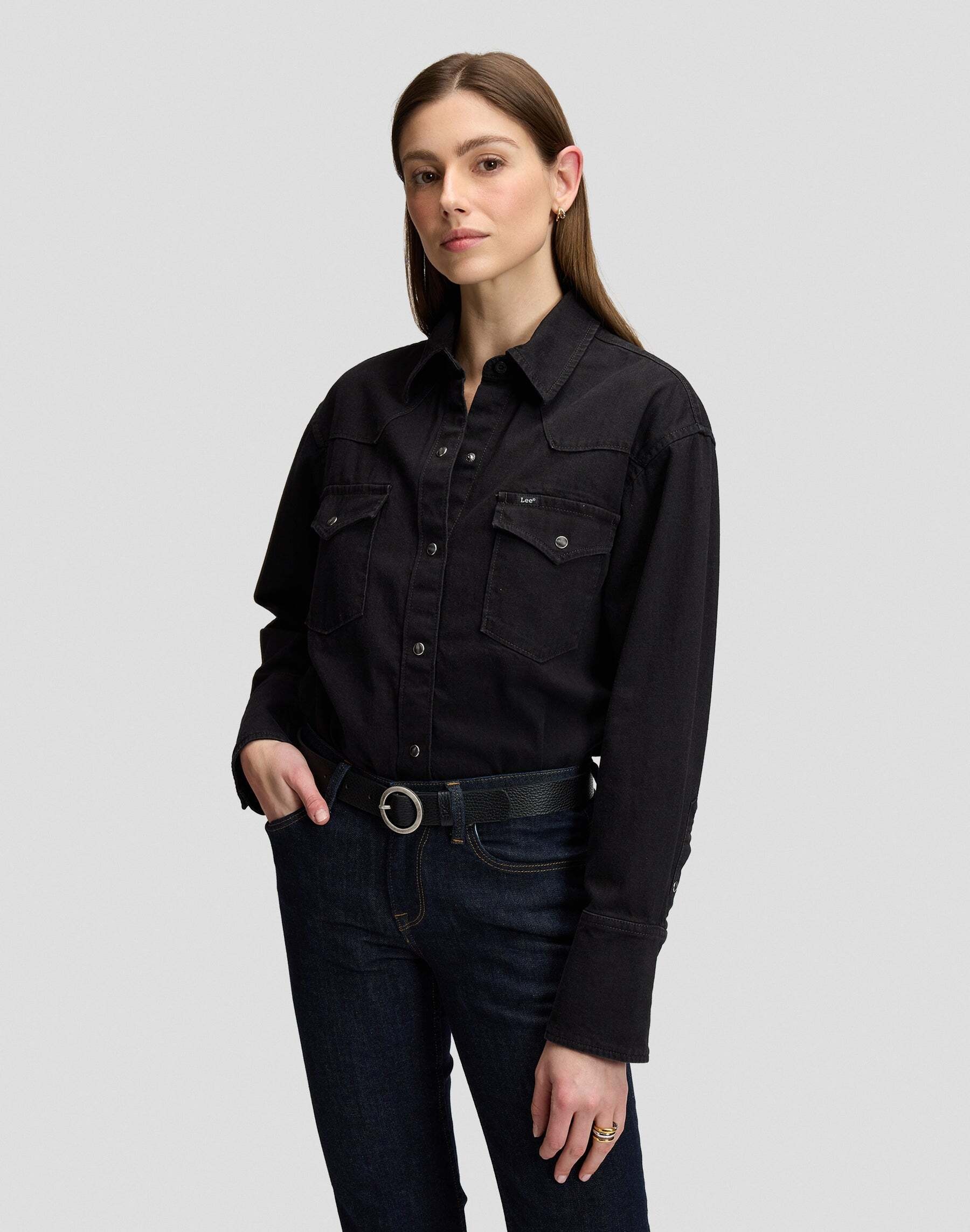 Lee® Blouse en jean »Lee Jeanshemd Essential Western«